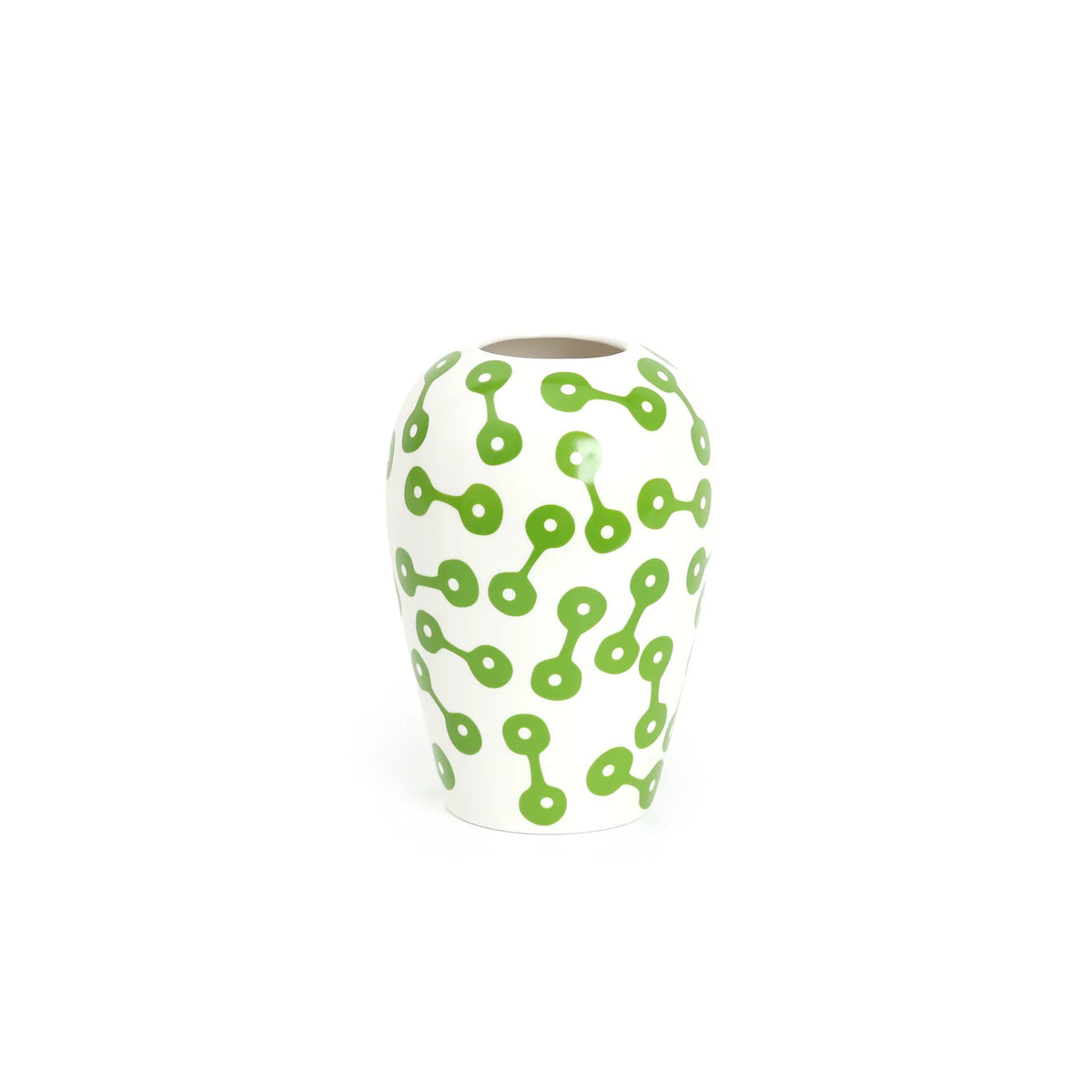 CANOPIE Vase with Lid - PIETRA green with white