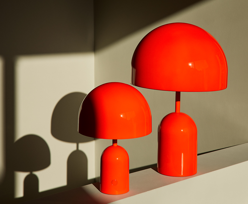 Bell orange portable lamp