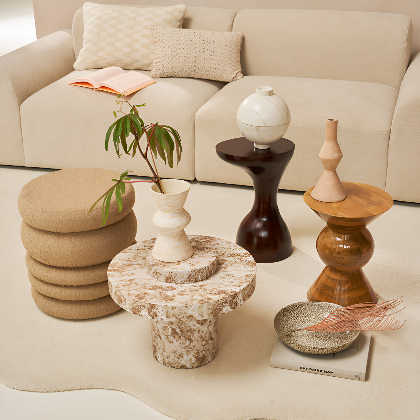 Side table mirror mango