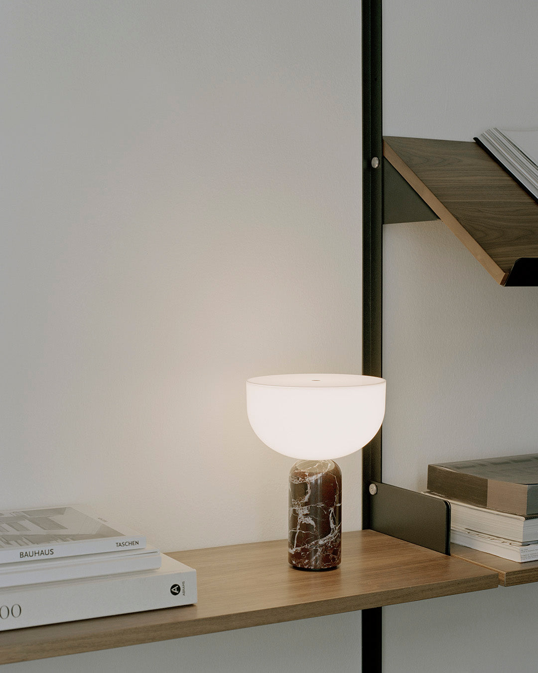 Portable lamp KIZU burgundy marble
