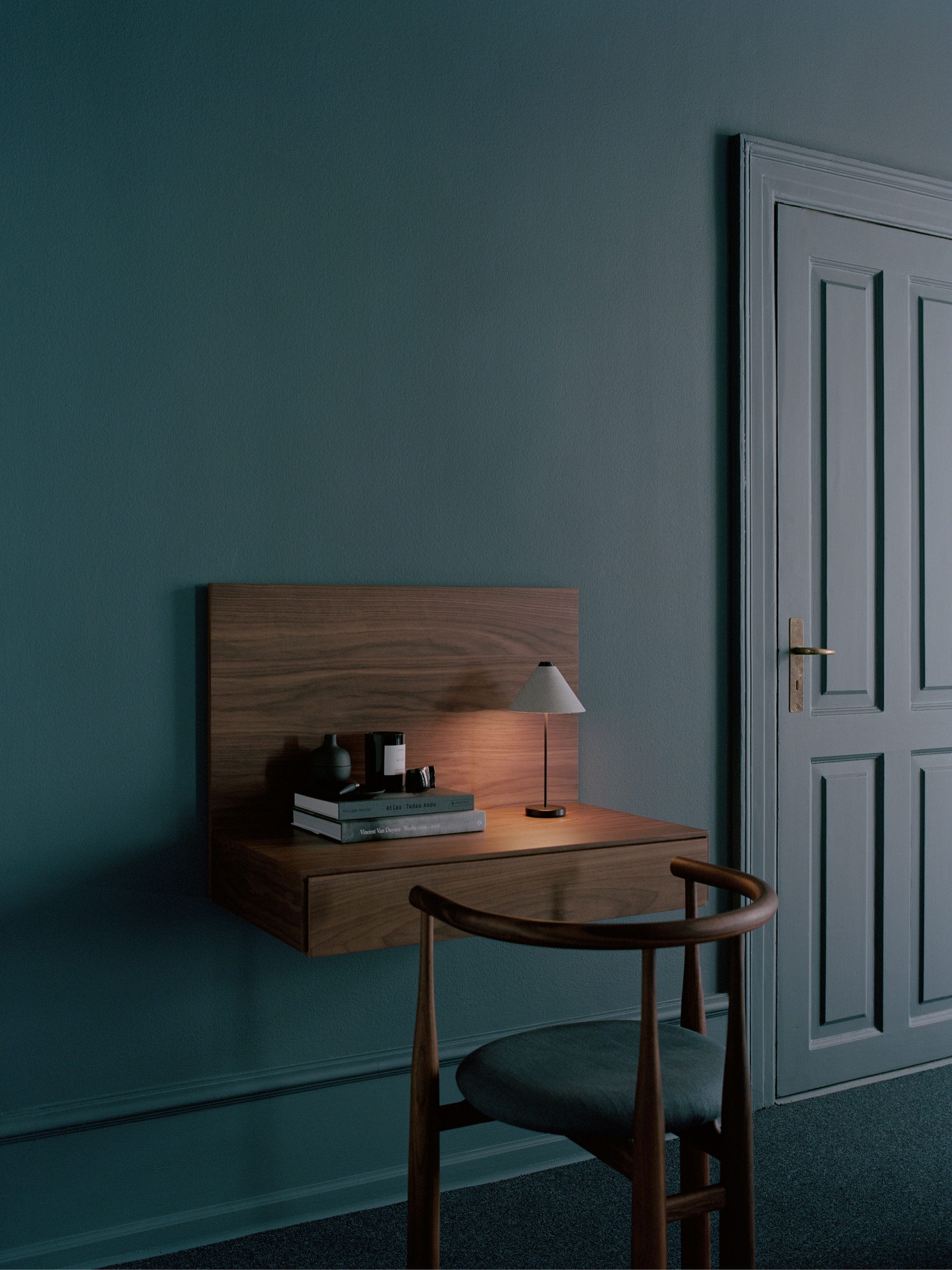 Tana nut veneer hanging cabinet