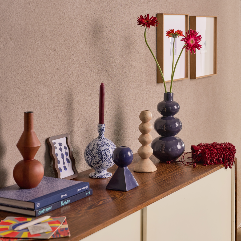 Wazon EMILY dunkelblau Keramik