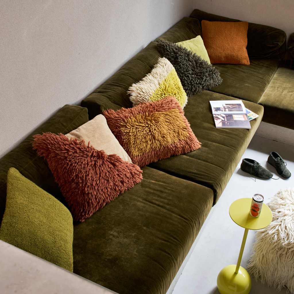 Fur Cushion SIRLE green