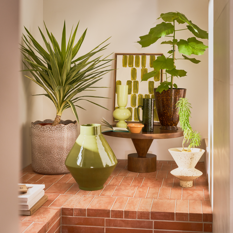 PHILA Green Ceramic Vase