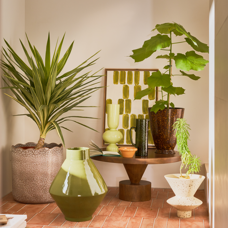 PHILA Green Ceramic Vase