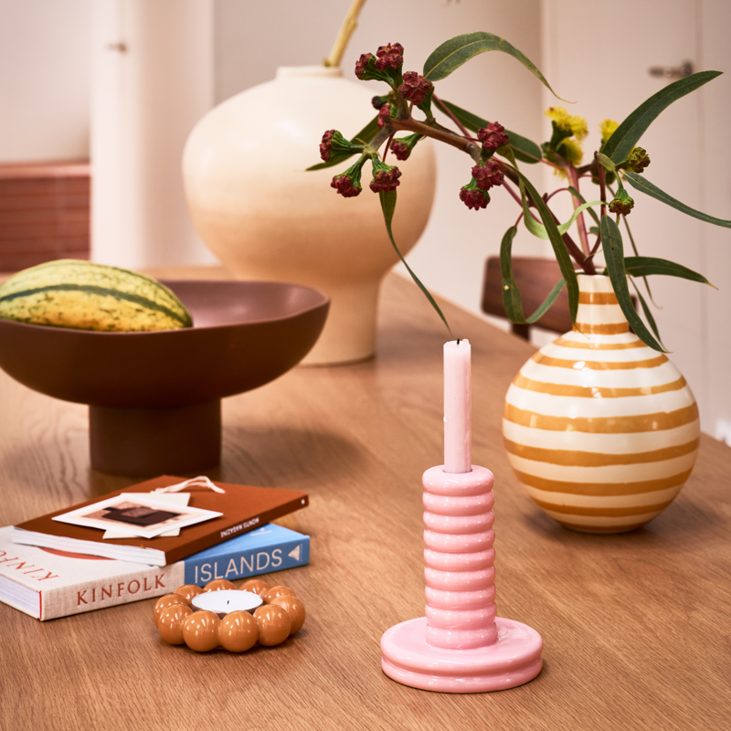 KABELO Pink Candle Holder