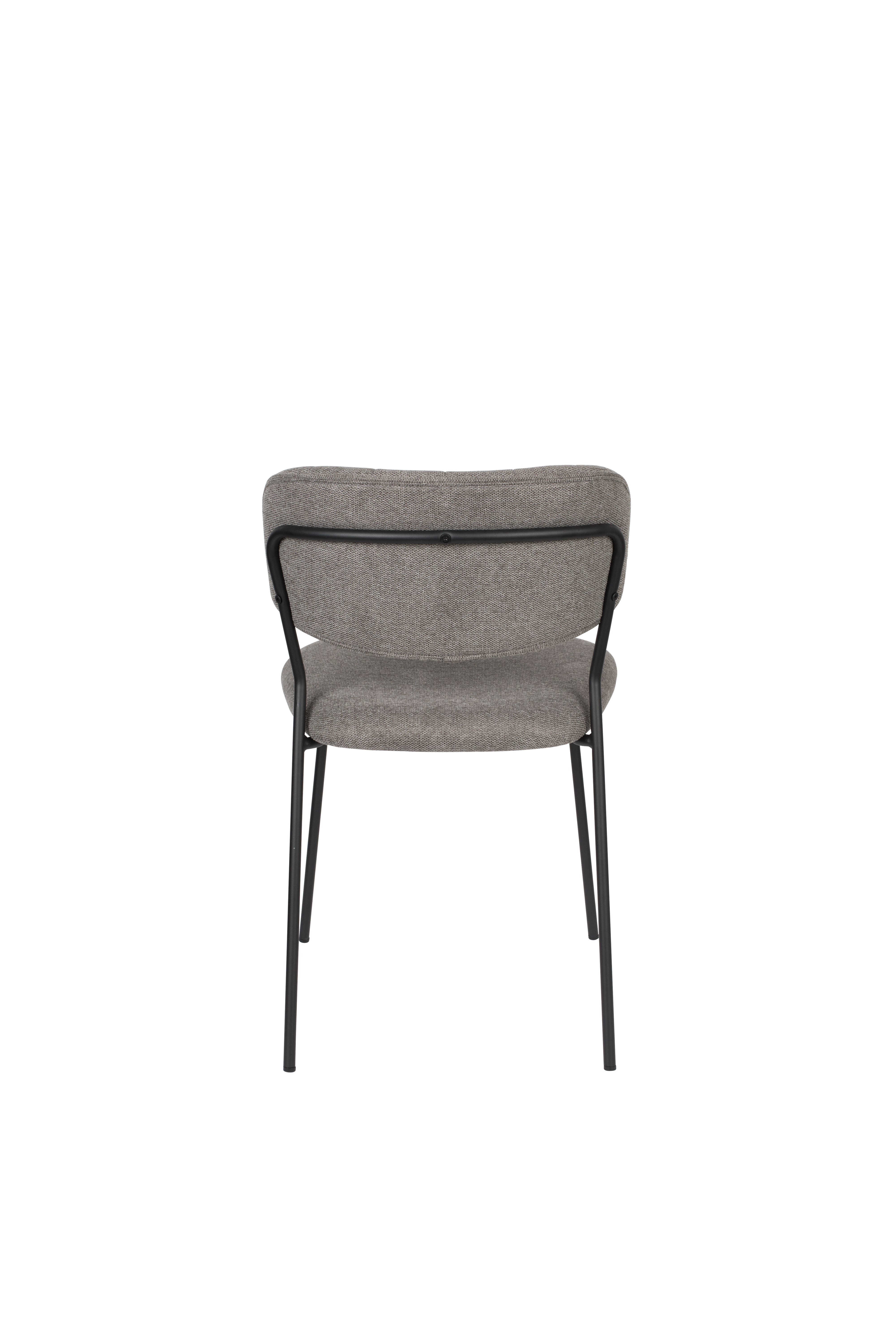 Jolien Gray chair with a black base