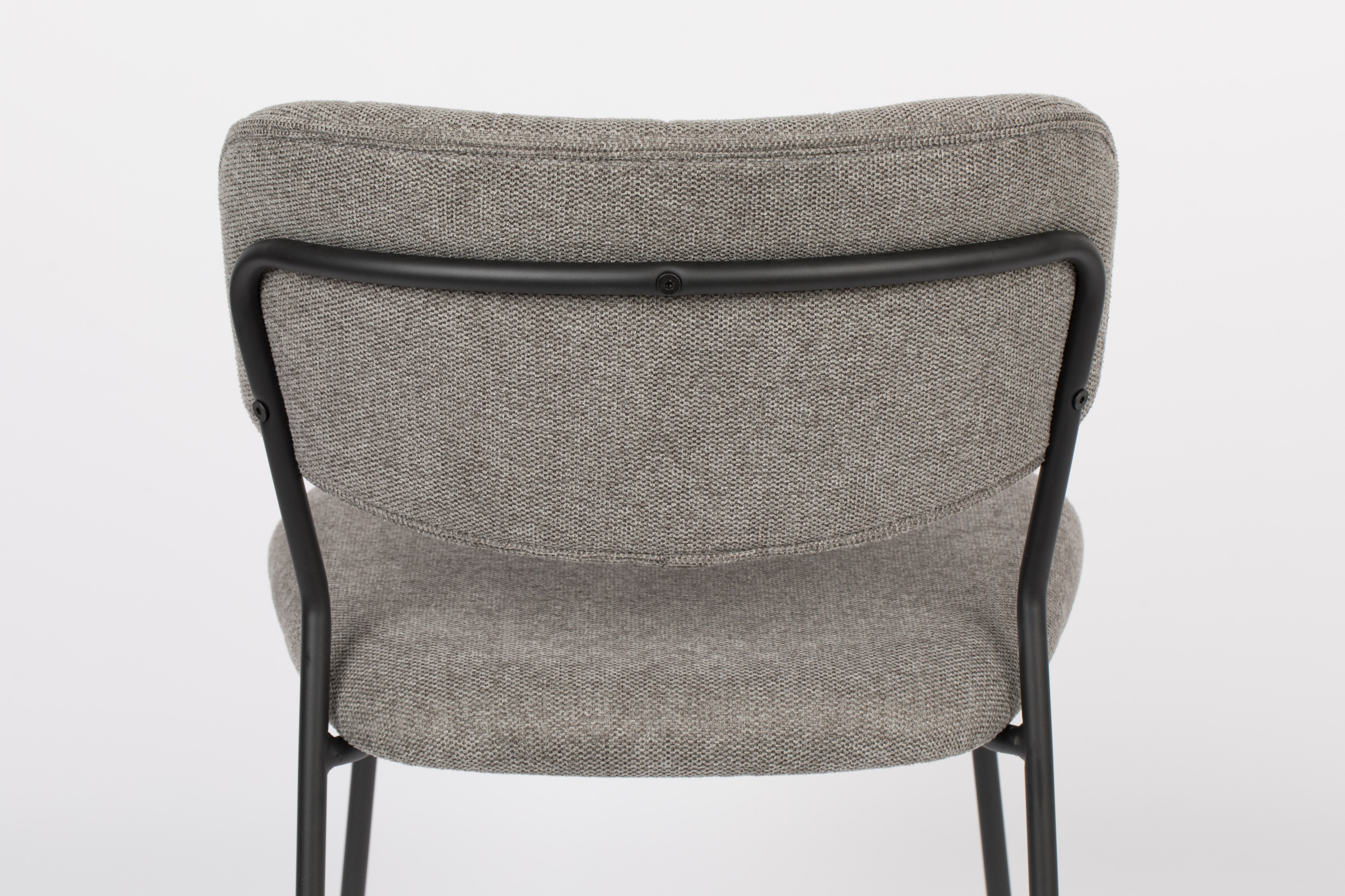 Jolien Gray chair with a black base