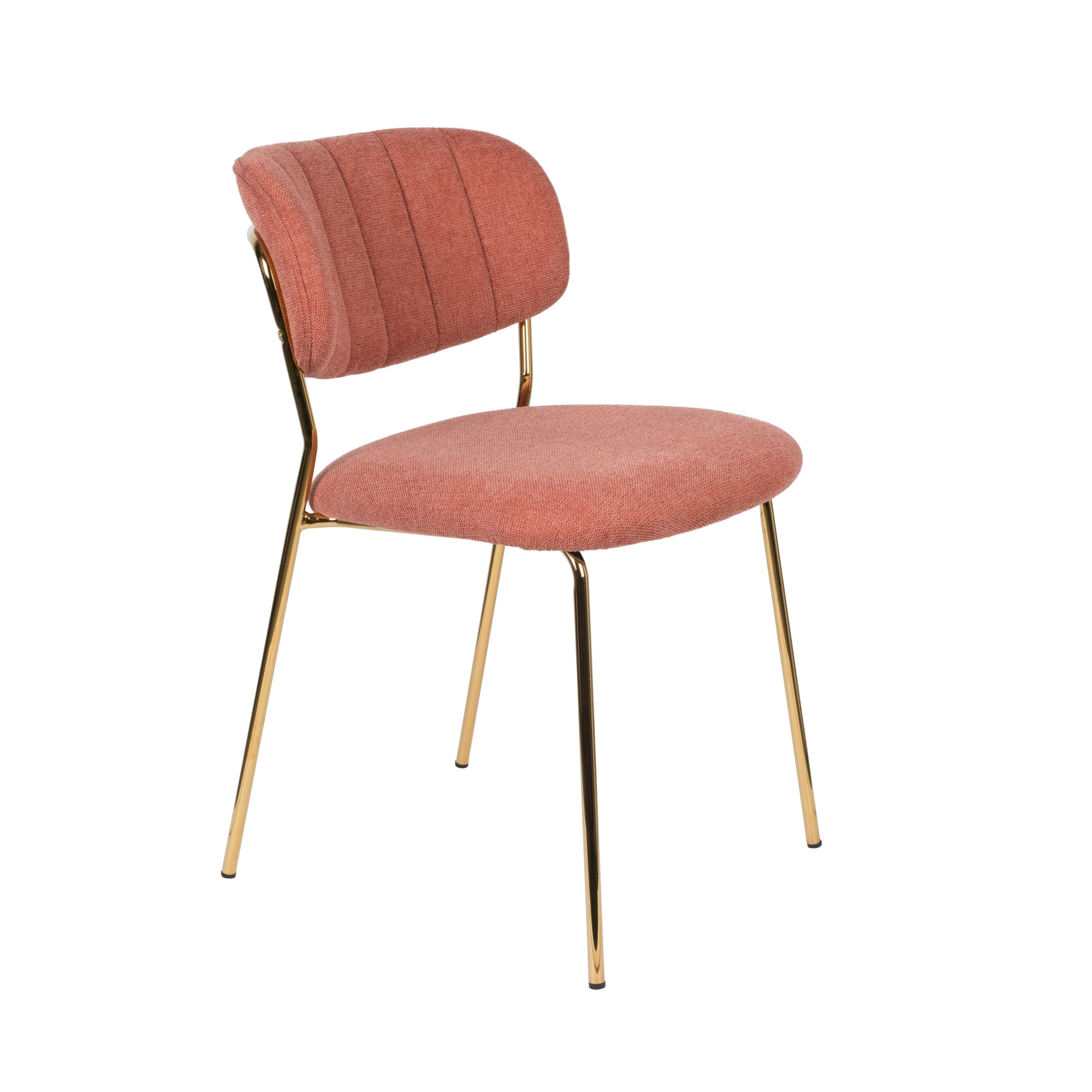 Jolien Pink chair with a golden base