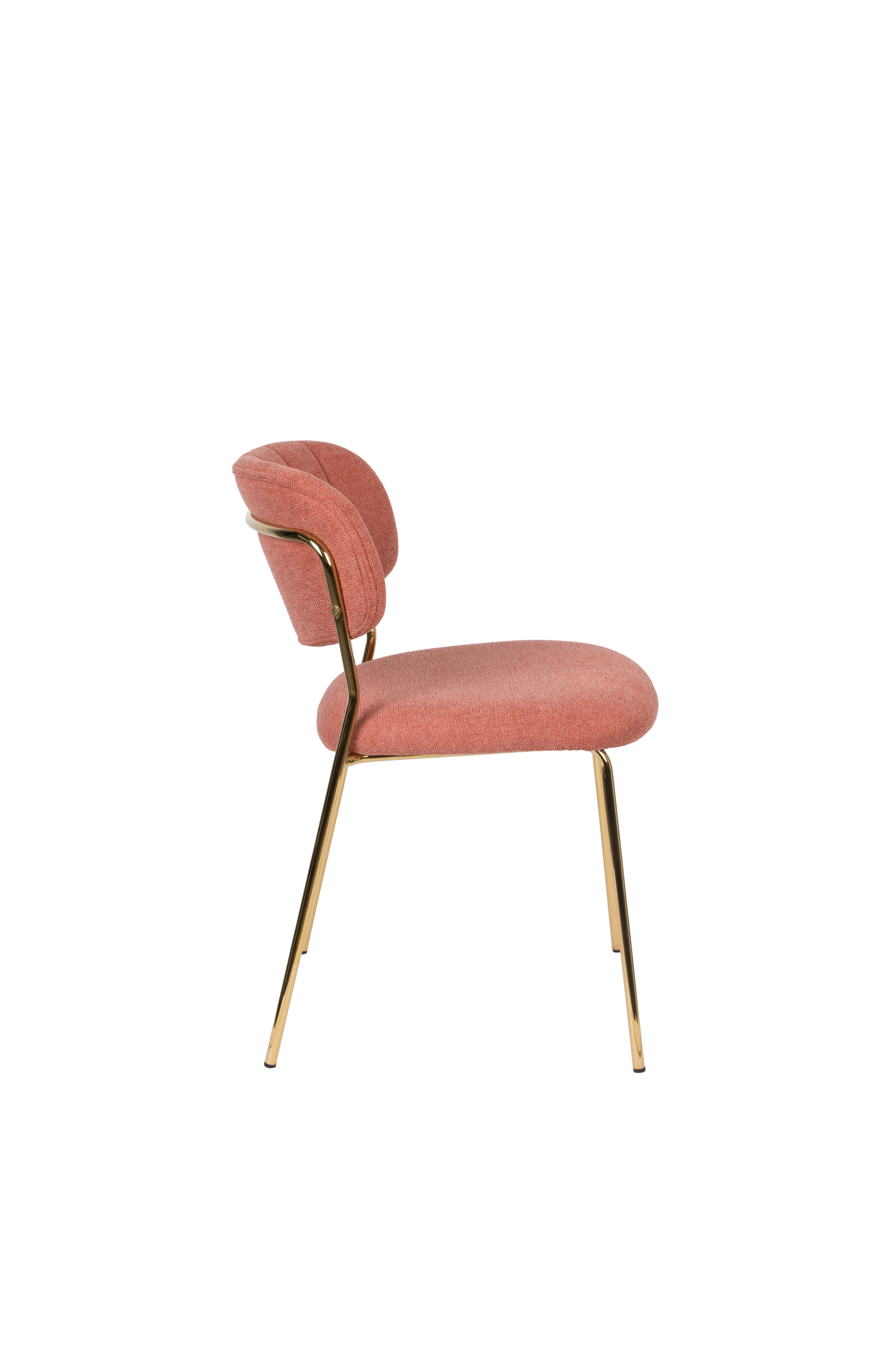 Jolien Pink chair with a golden base