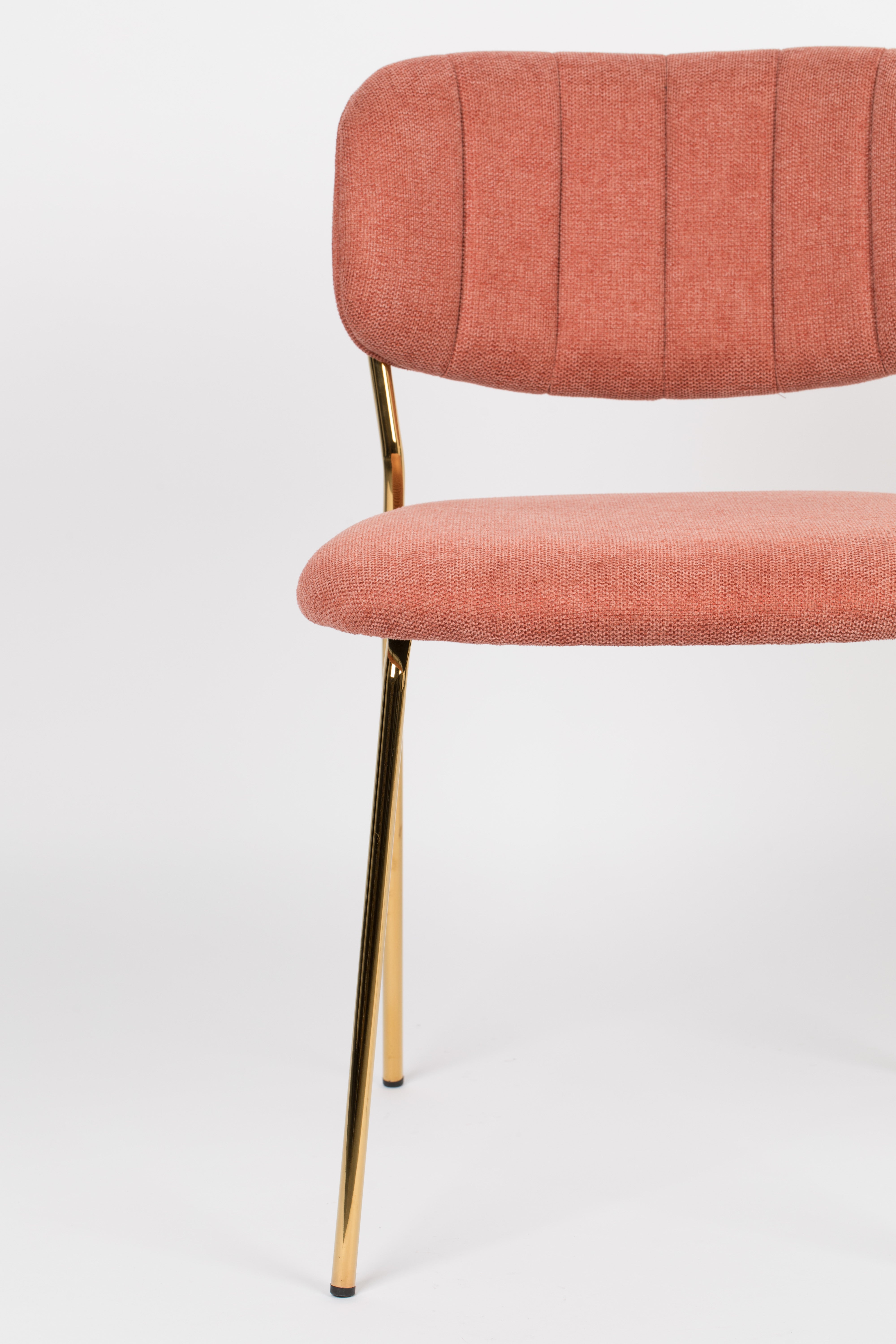 Jolien Pink chair with a golden base