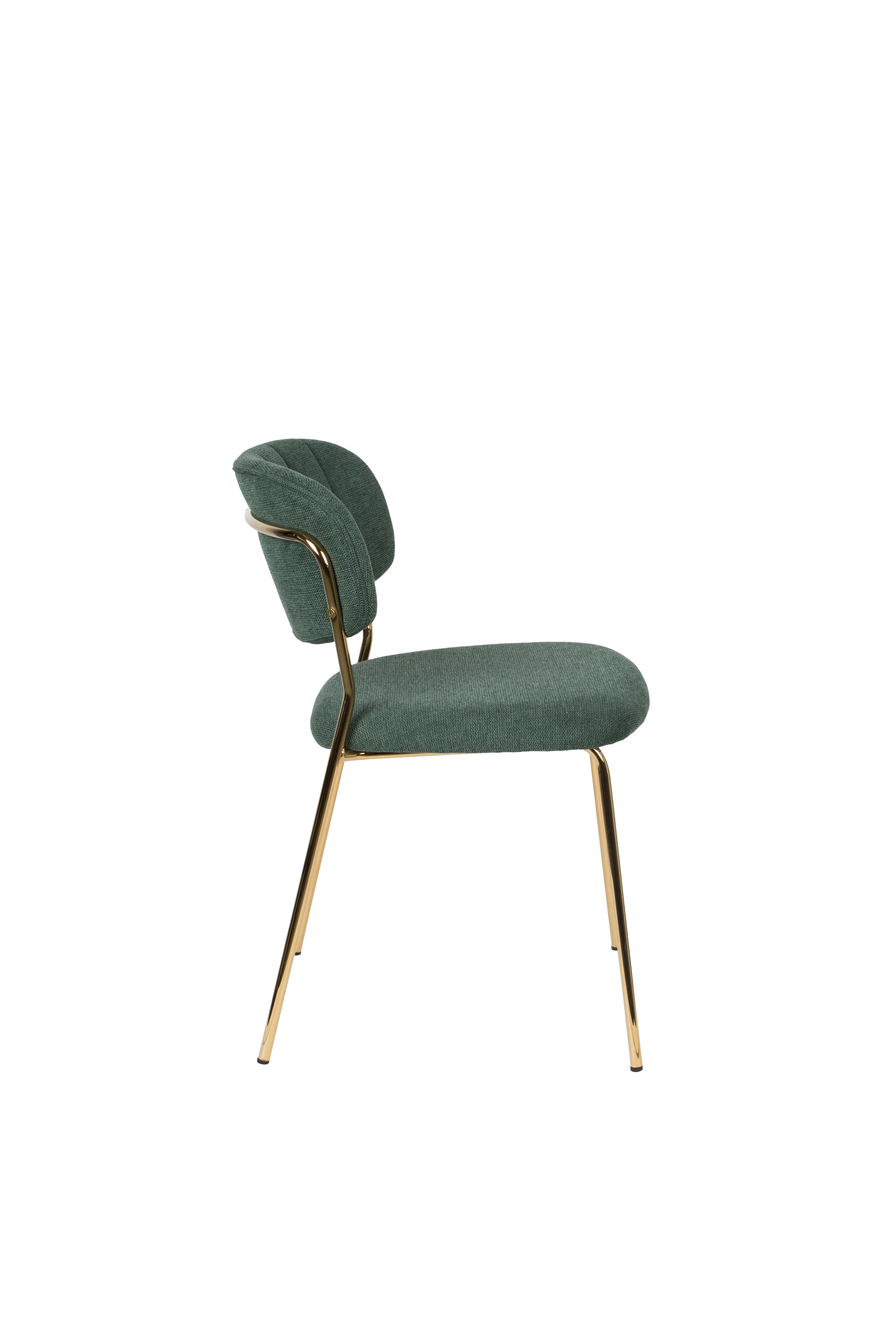 Jolien Dark green chair with a golden base