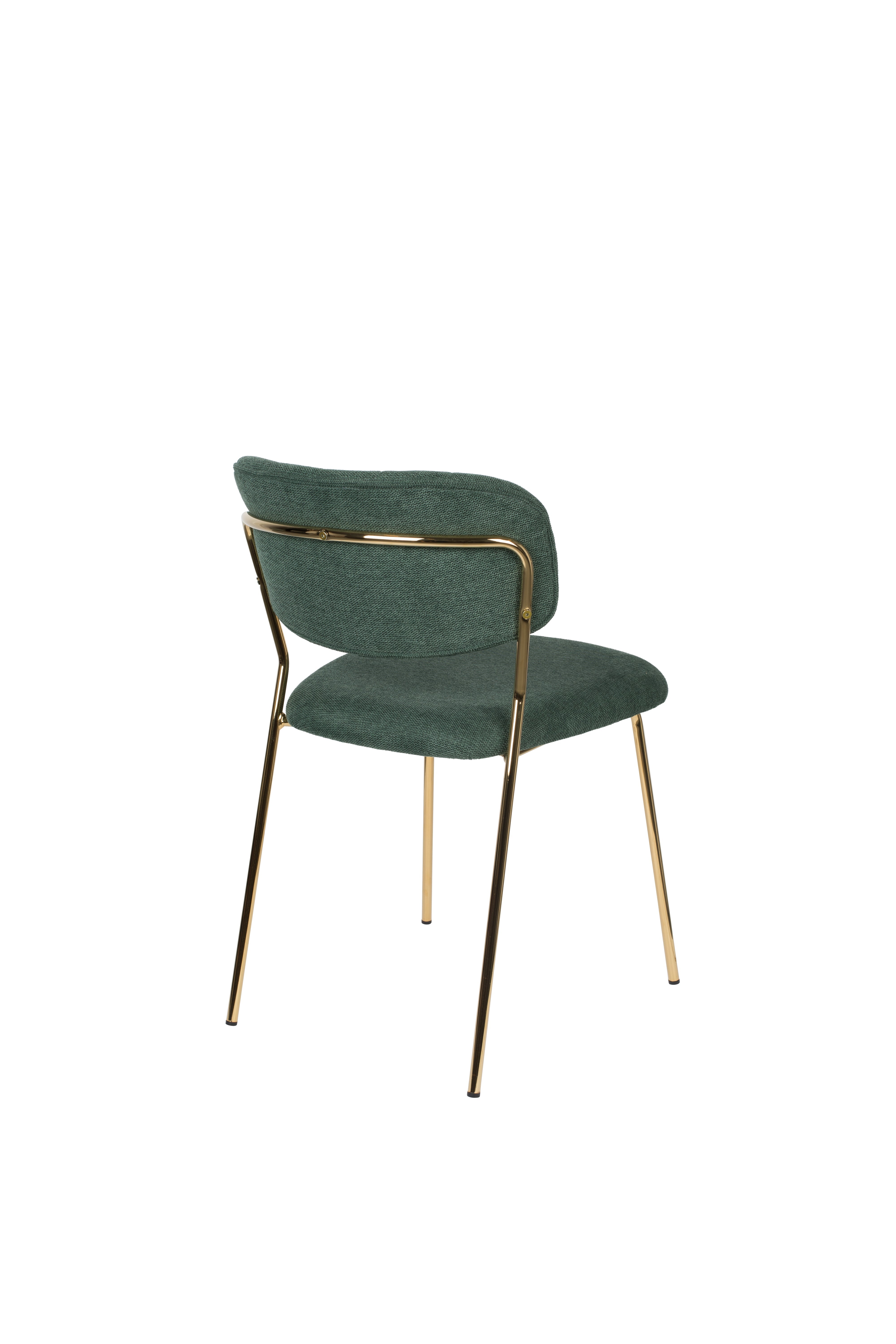 Jolien Dark green chair with a golden base