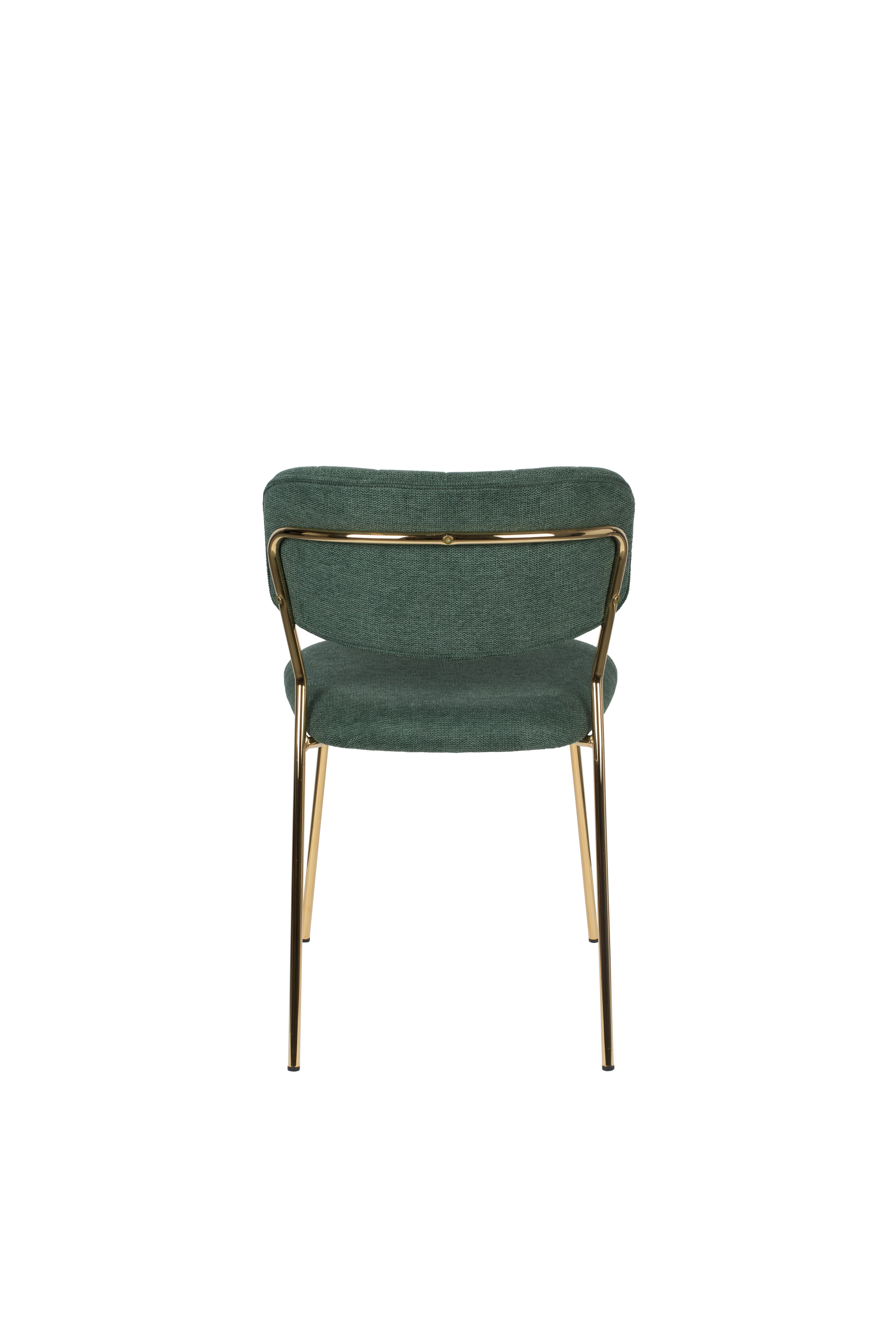 Jolien Dark green chair with a golden base