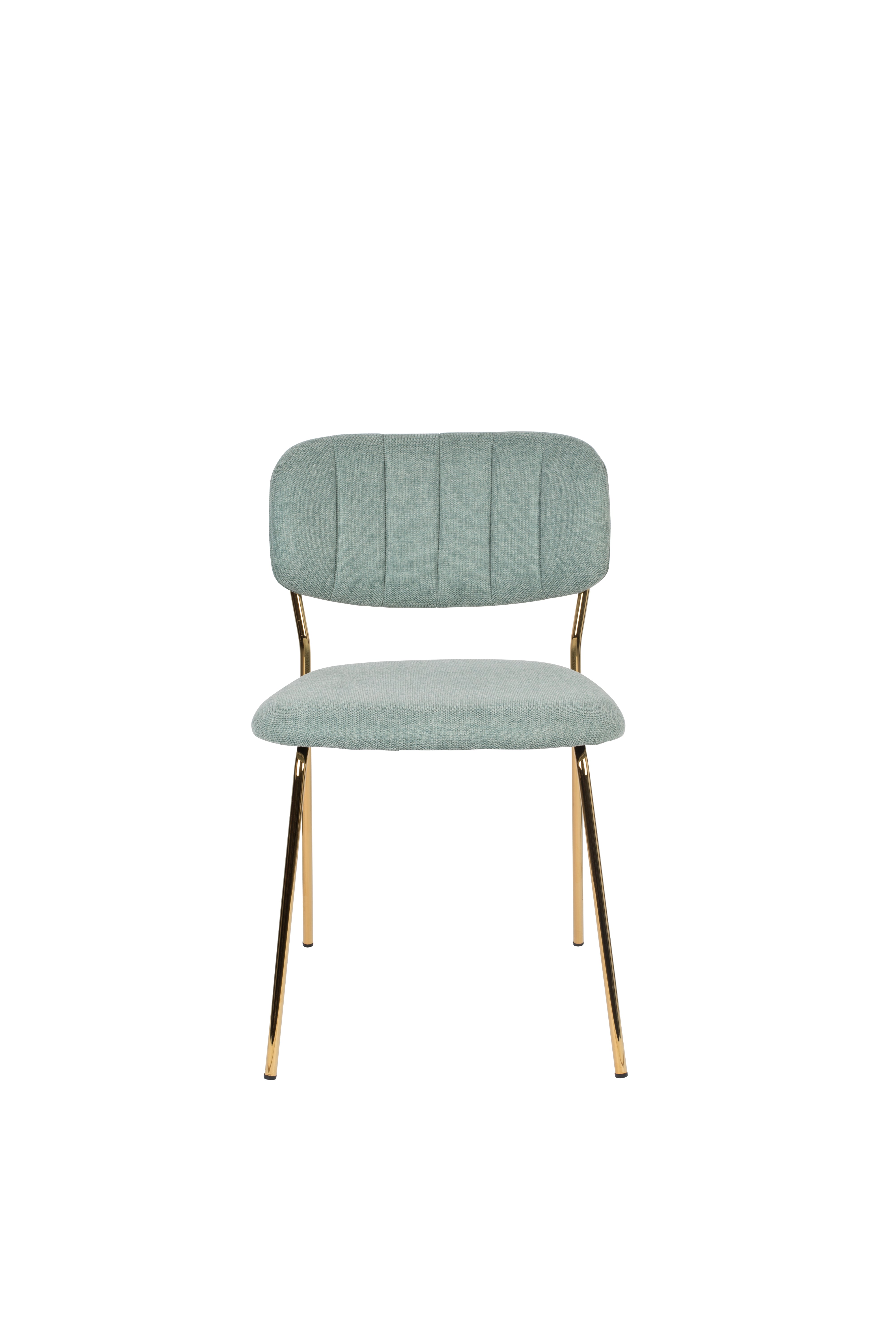 Jolien light -green chair with a golden base