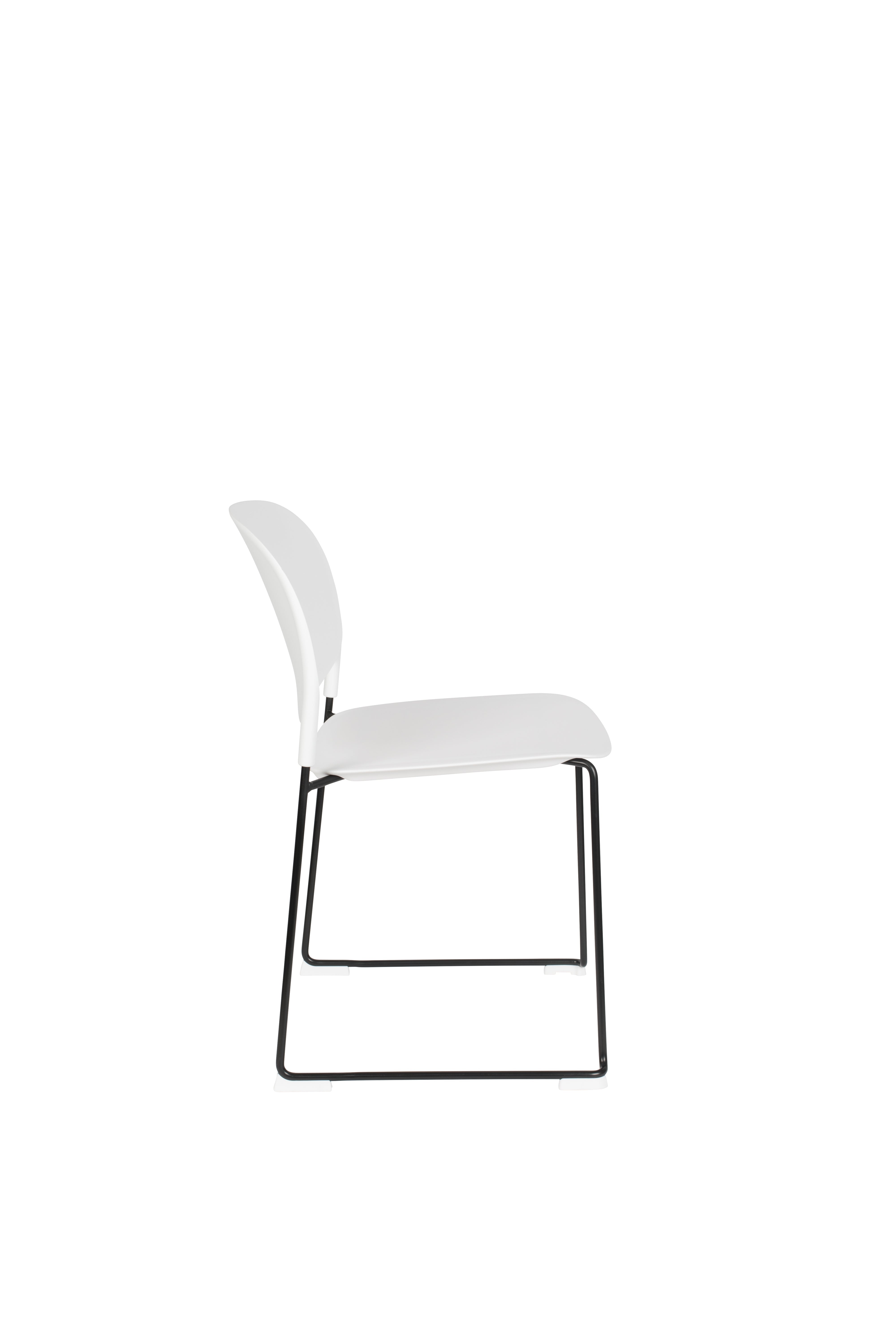 Stacks White chair with a black base