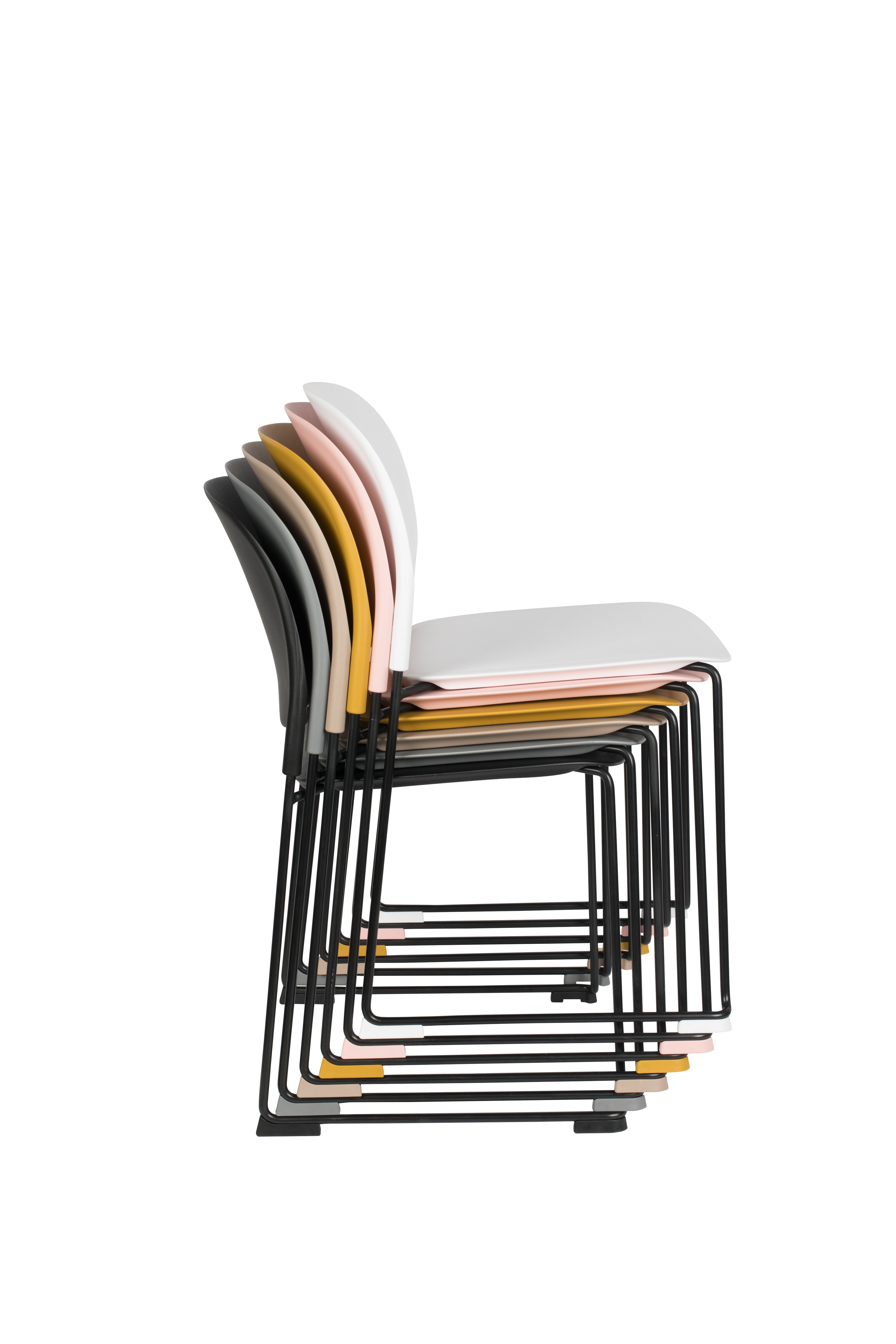 Stacks Ochra chair with a black base