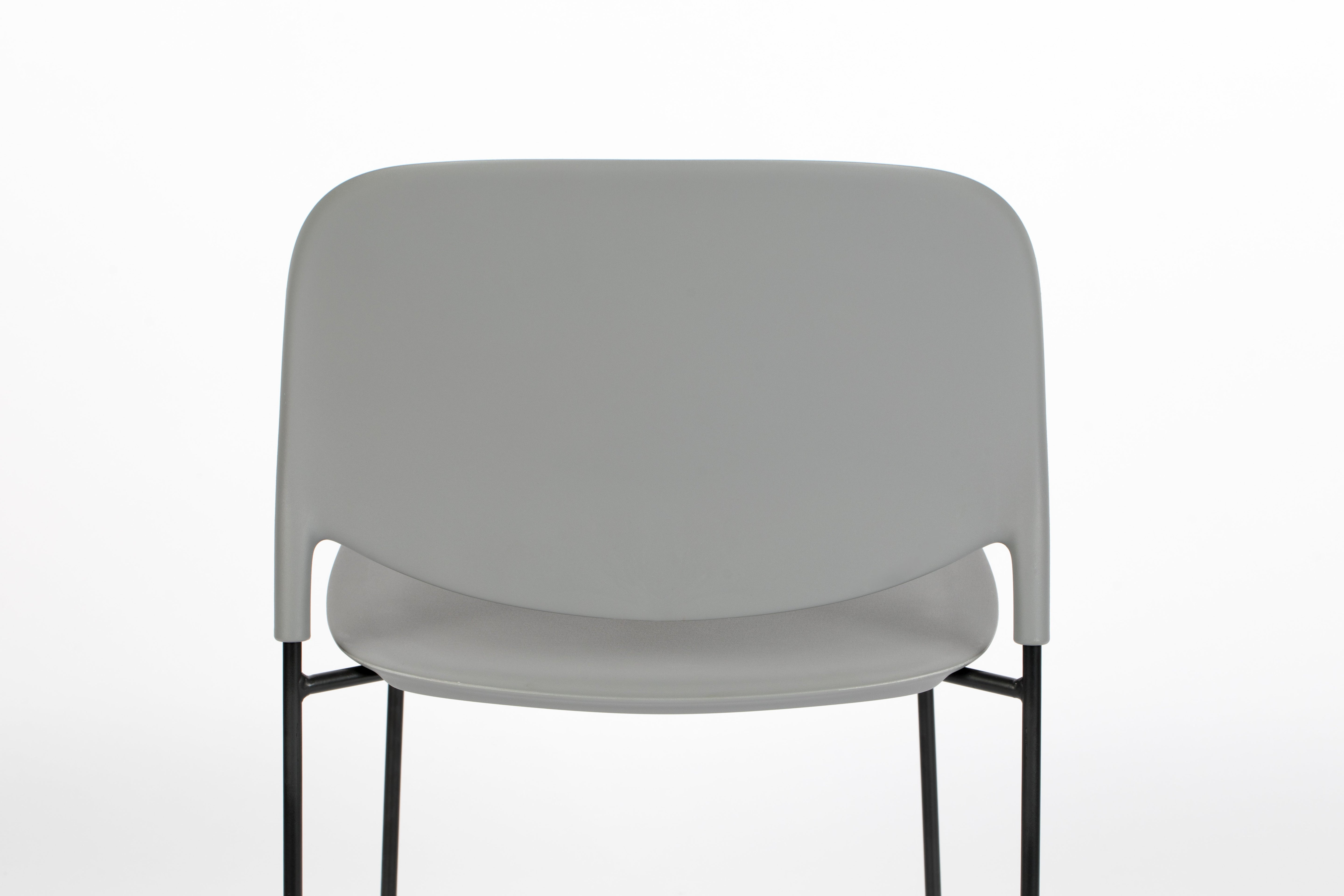 Gray Stacks Chair with a black base