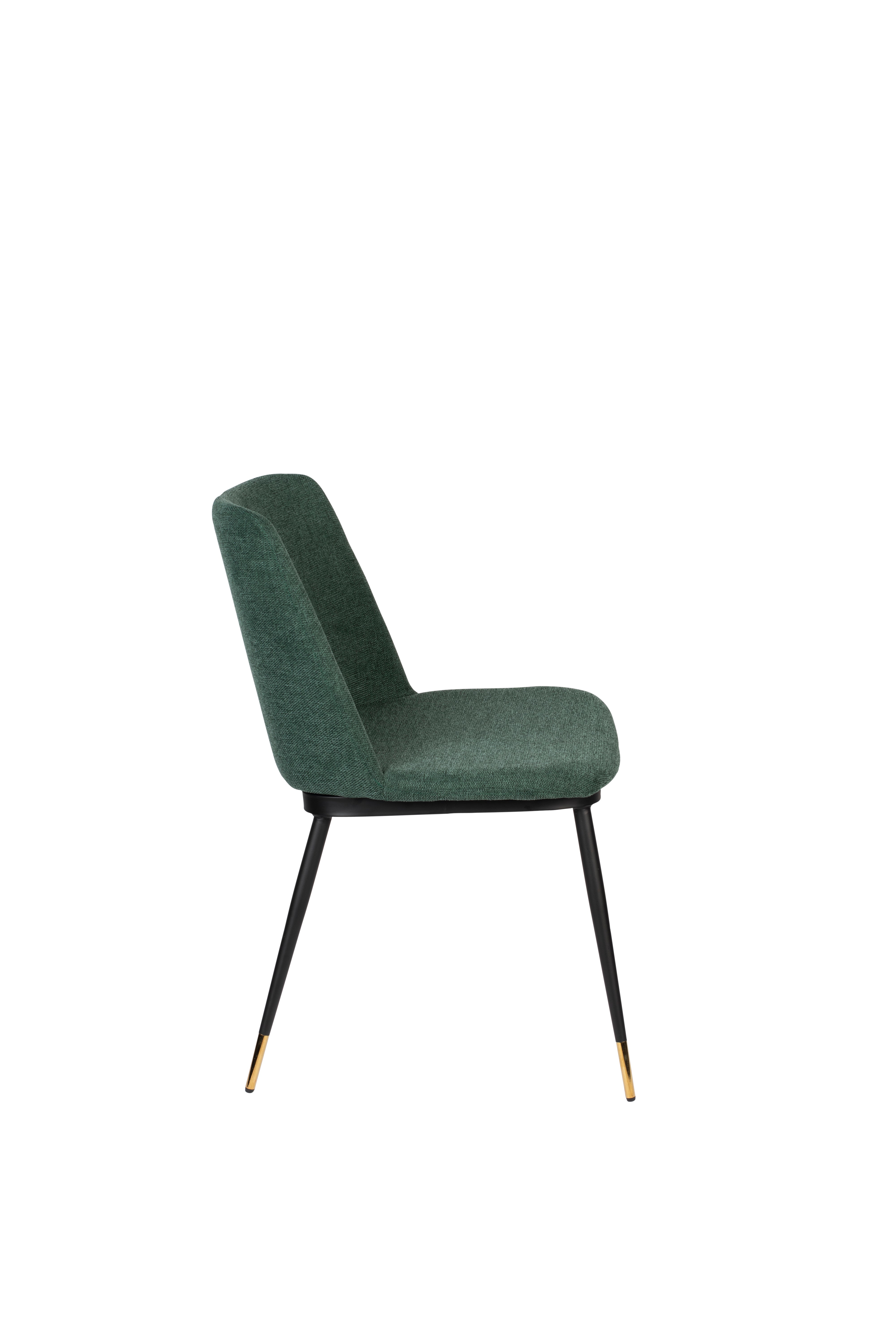 Dark green lionel chair with a black base