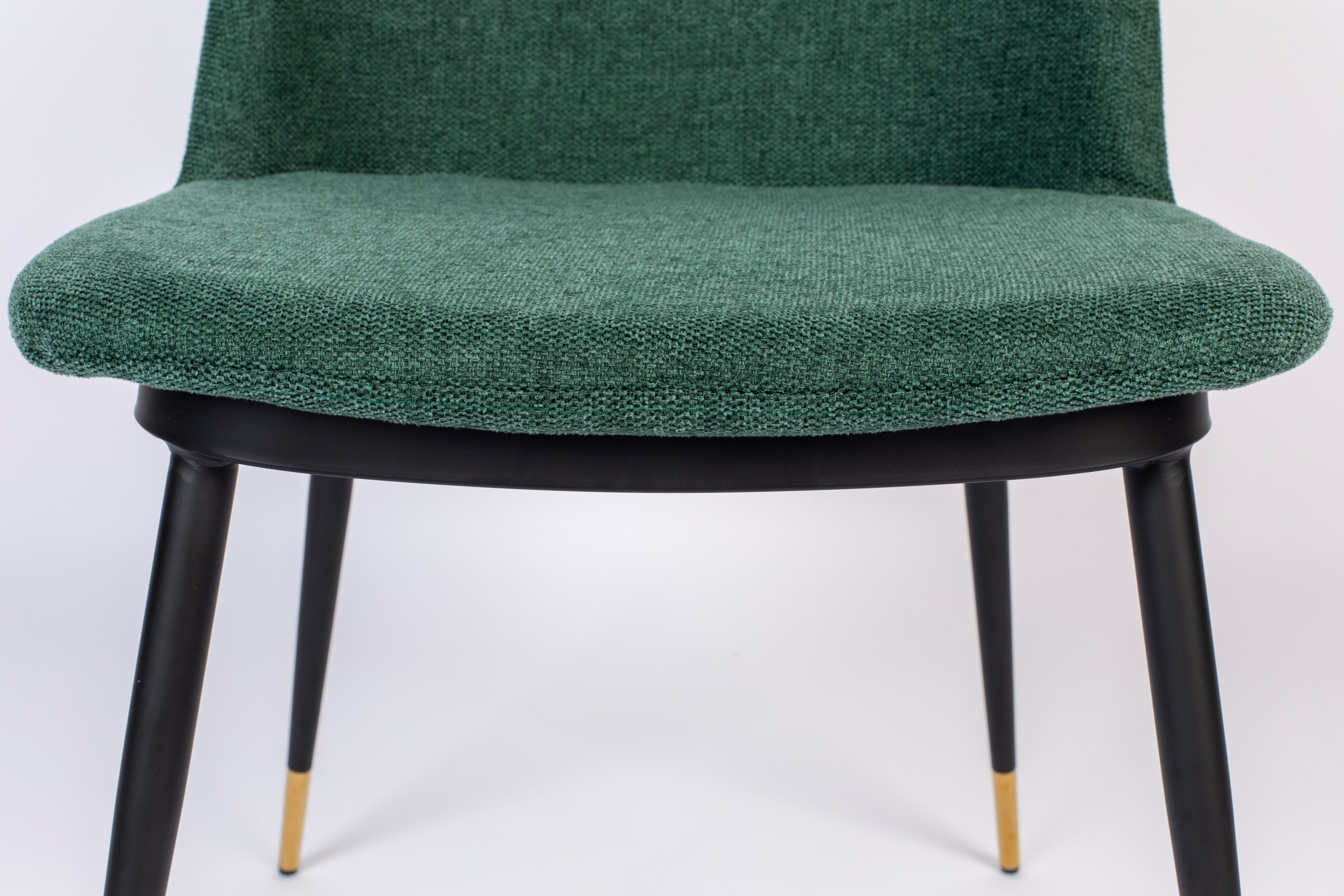 Dark green lionel chair with a black base