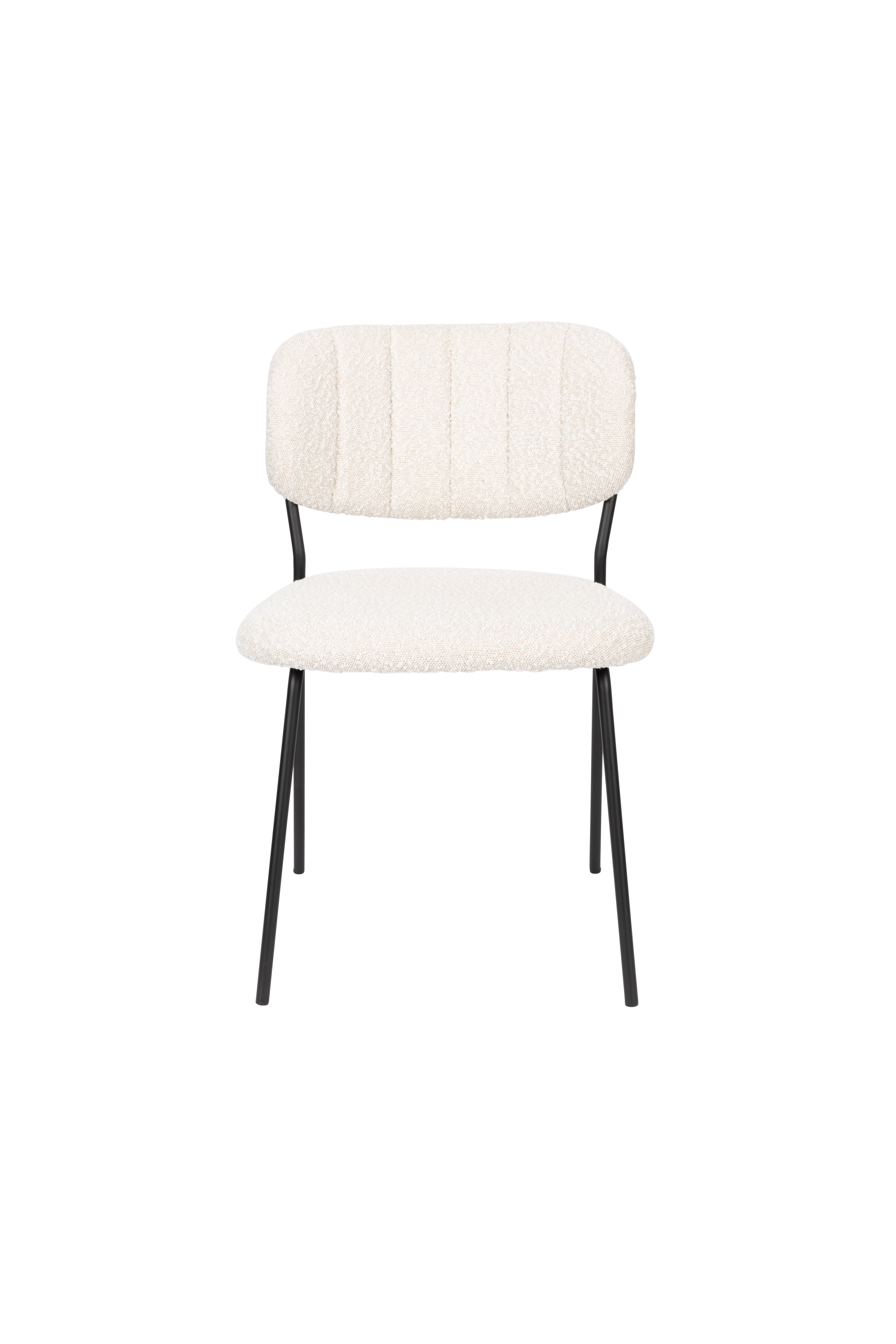 Jolien chair cream Boucle with a black base