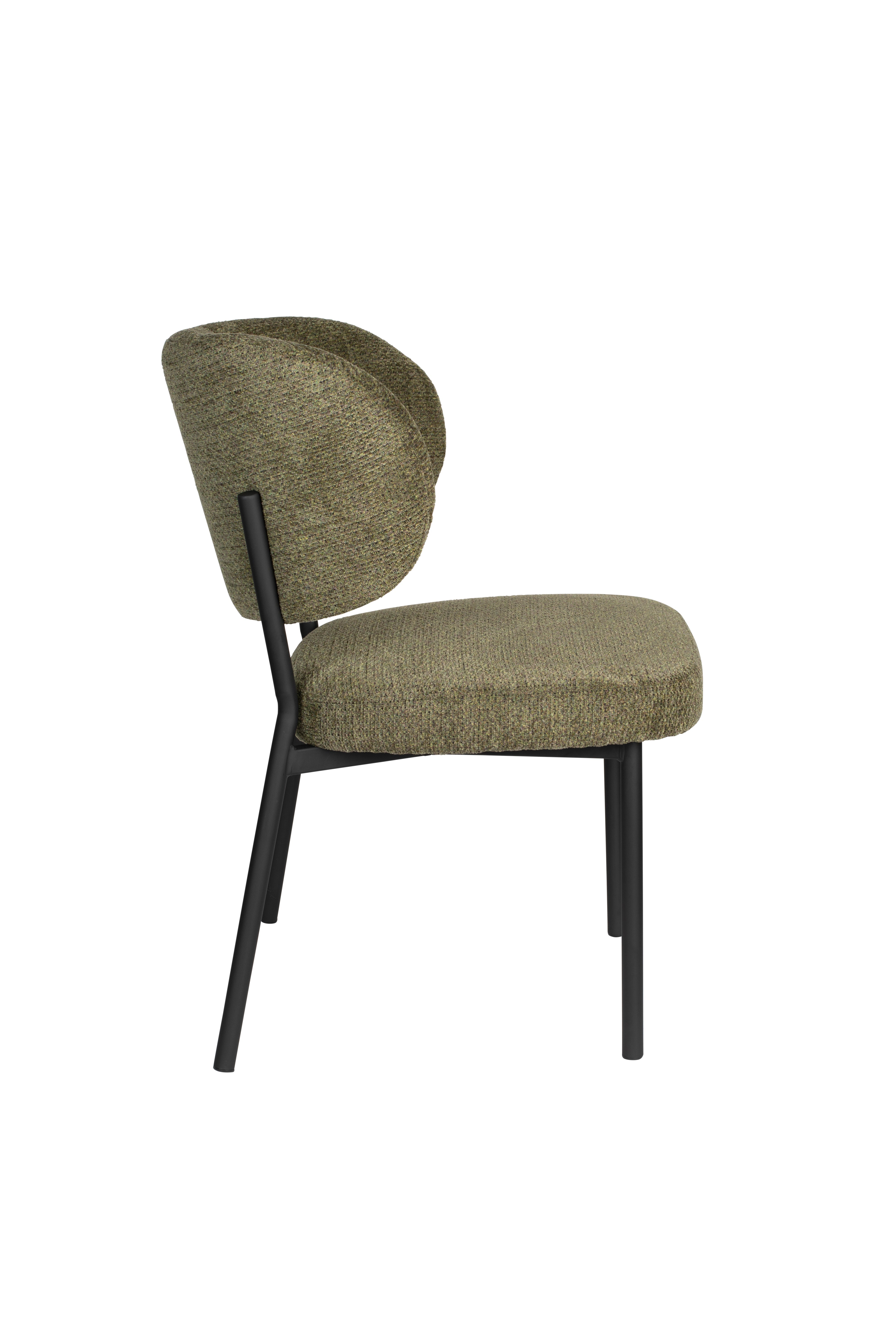 Sanne olive chair with a black base