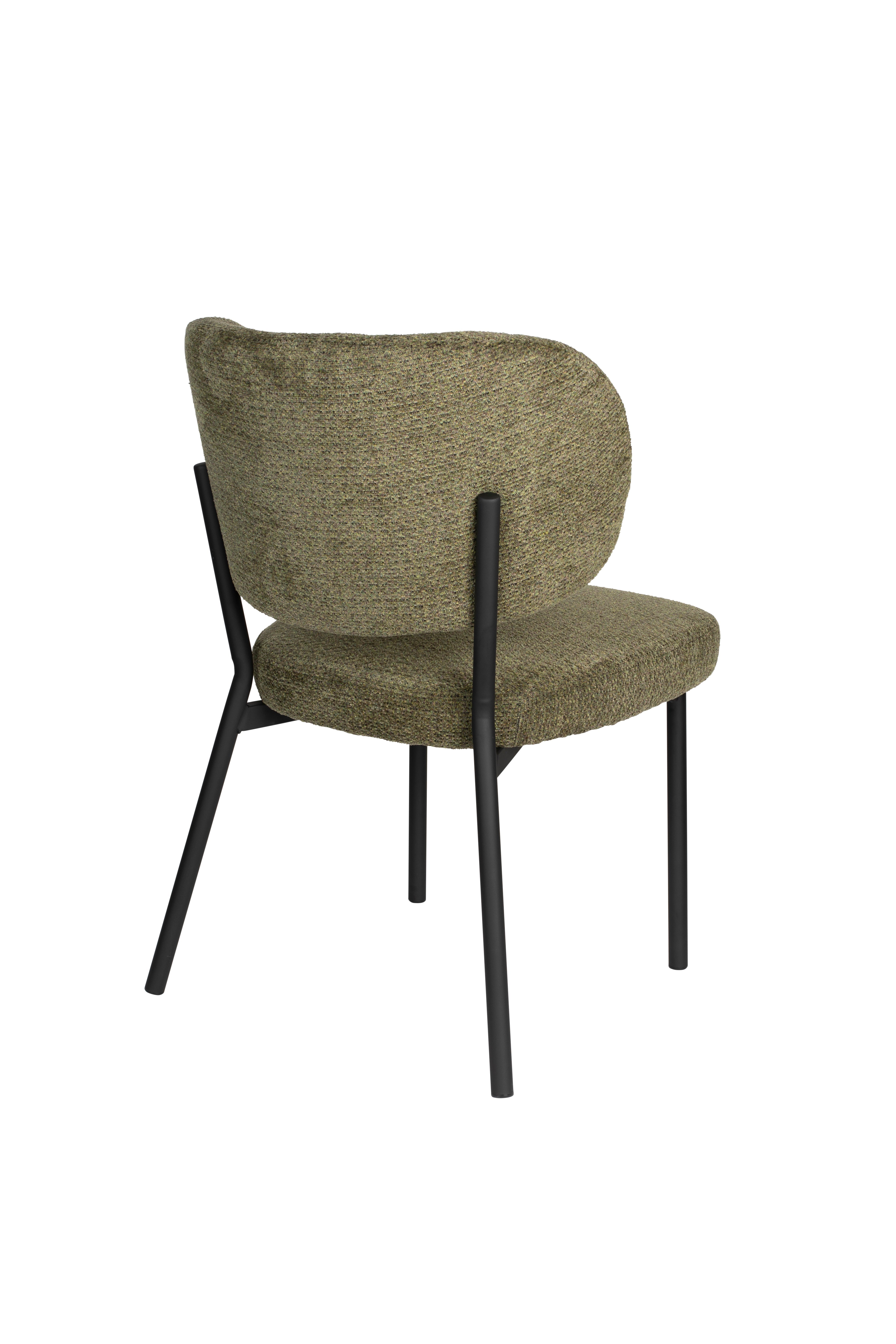 Sanne olive chair with a black base