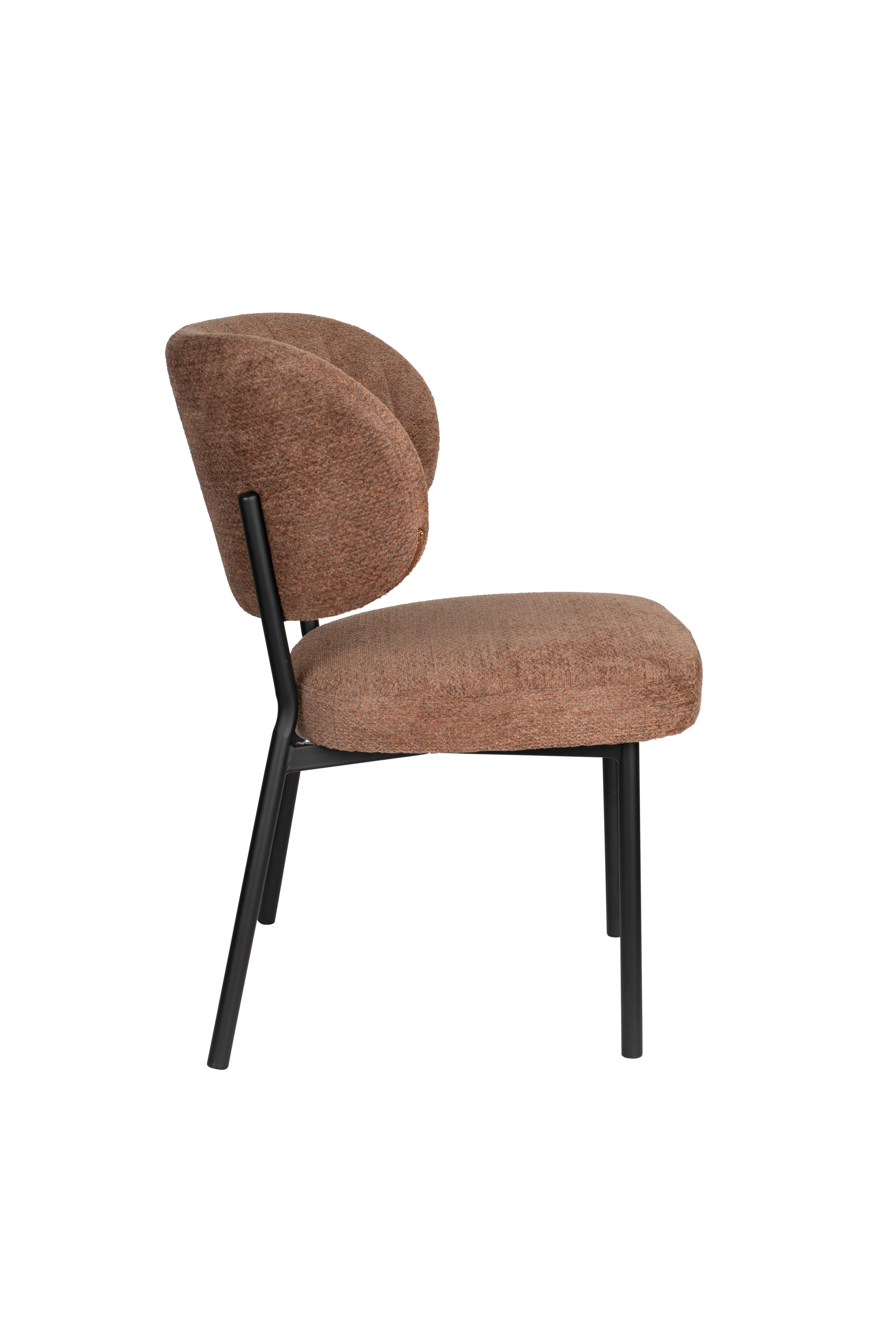 Sanne cinnamon chair with a black base