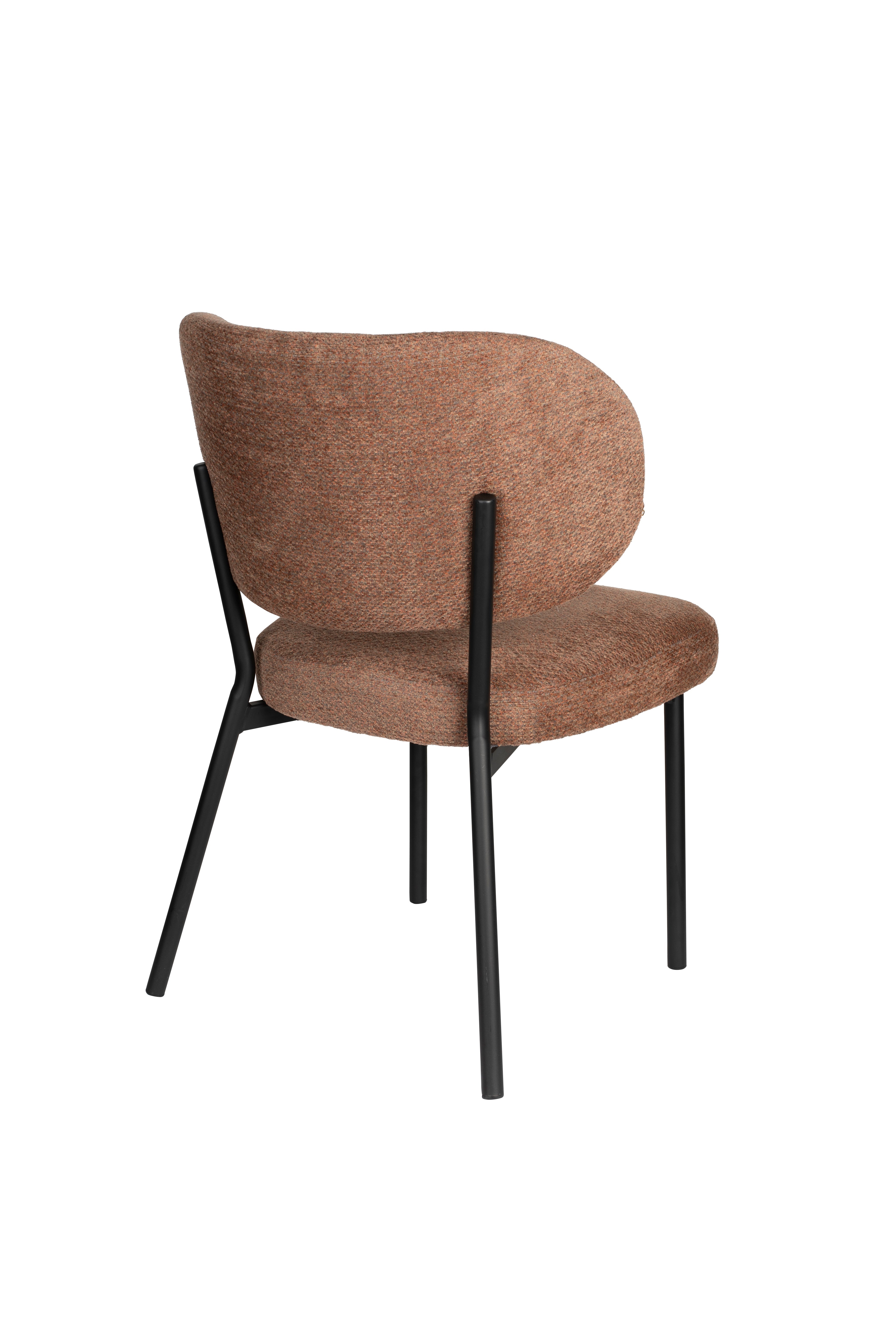 Sanne cinnamon chair with a black base