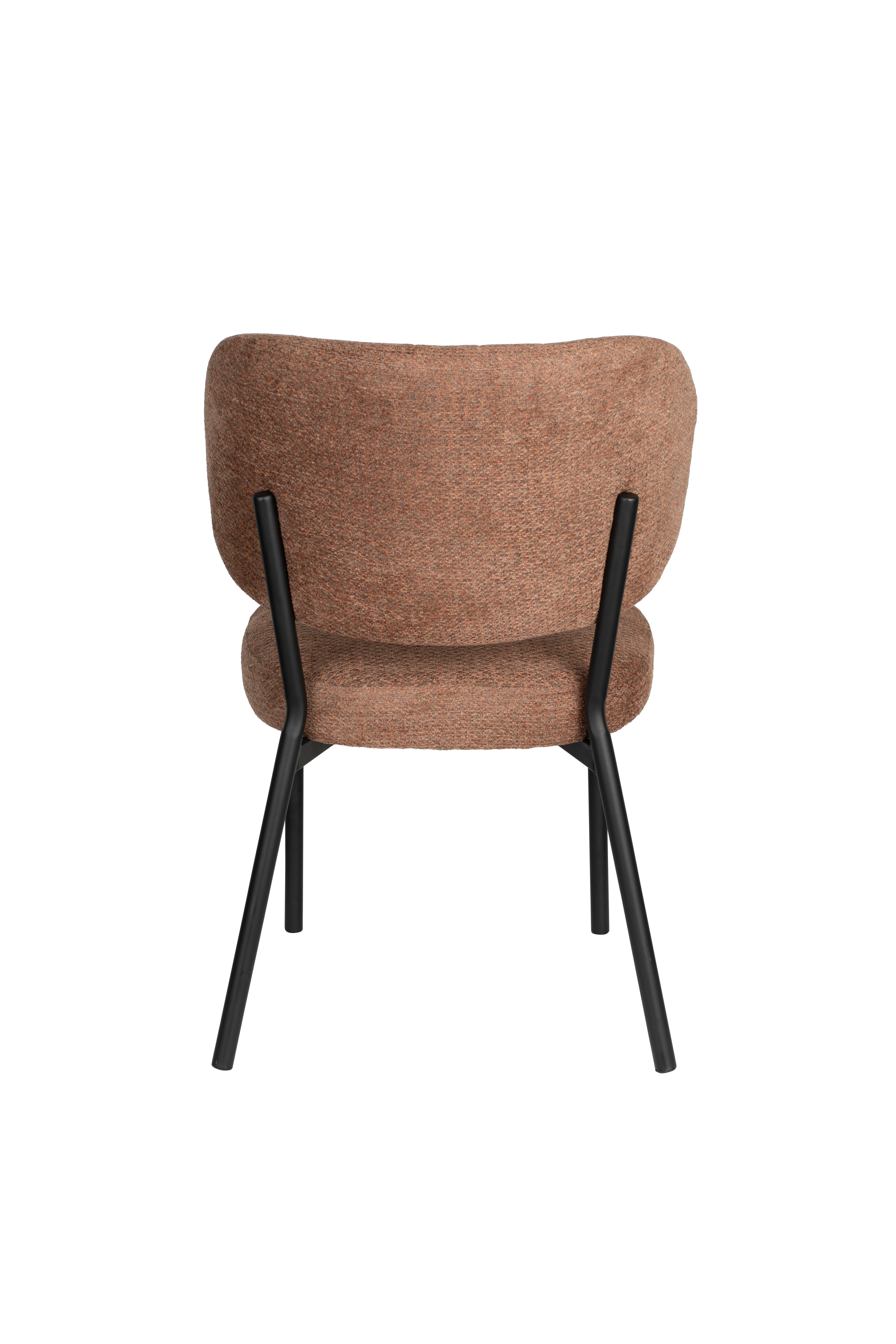 Sanne cinnamon chair with a black base