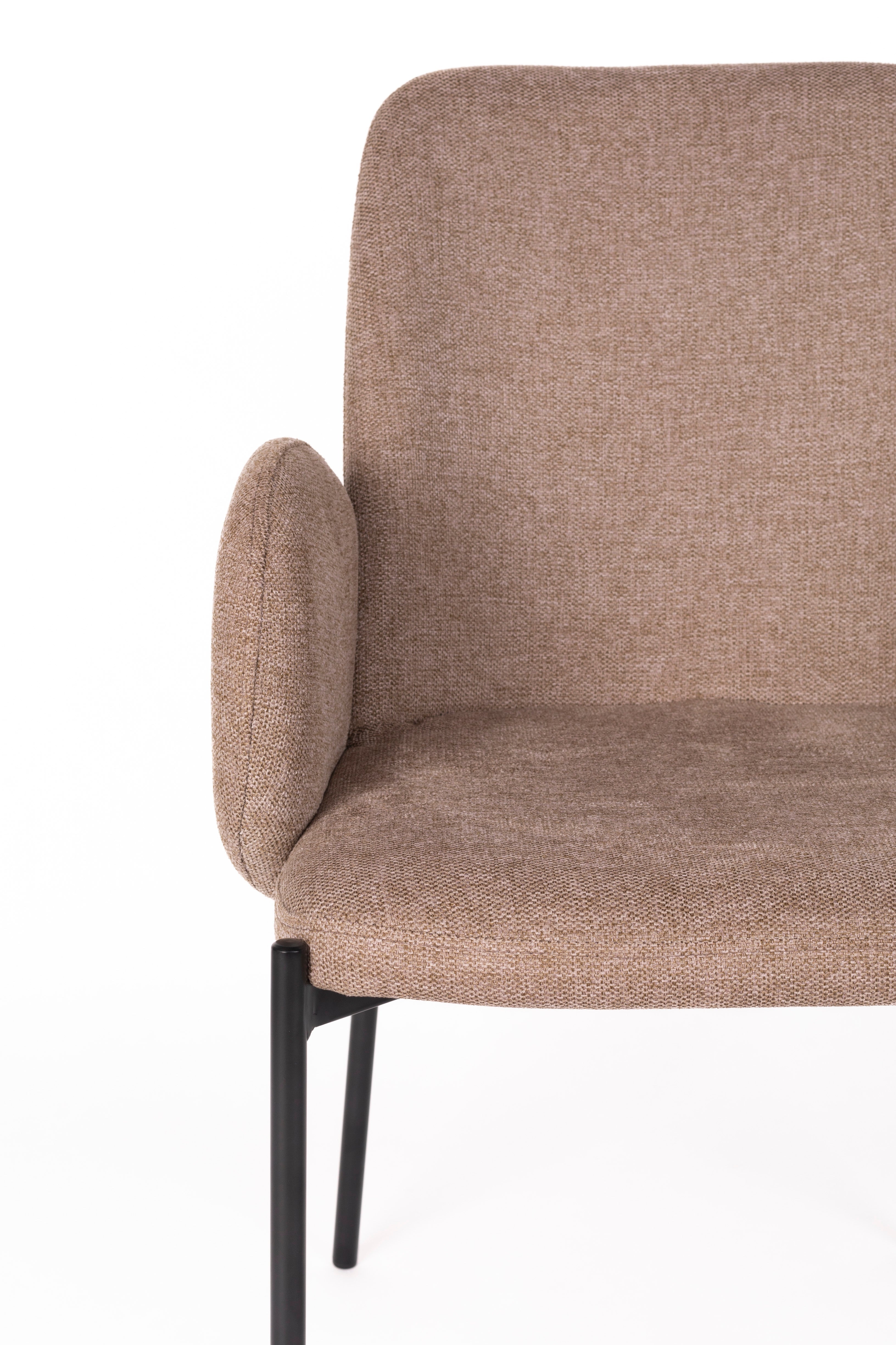 Chair with armrests, i.e. brown