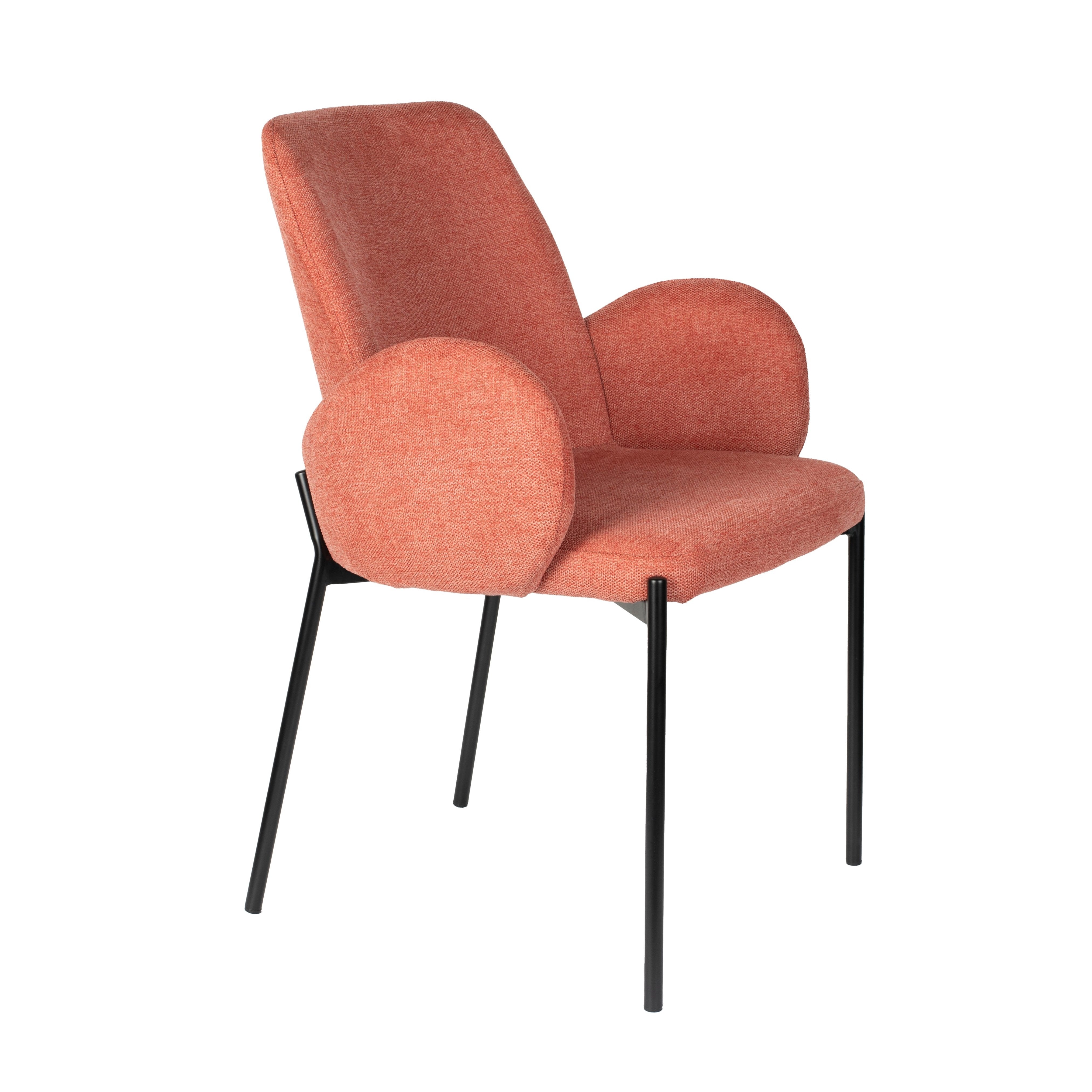 Chair with armrests, i.e. pink