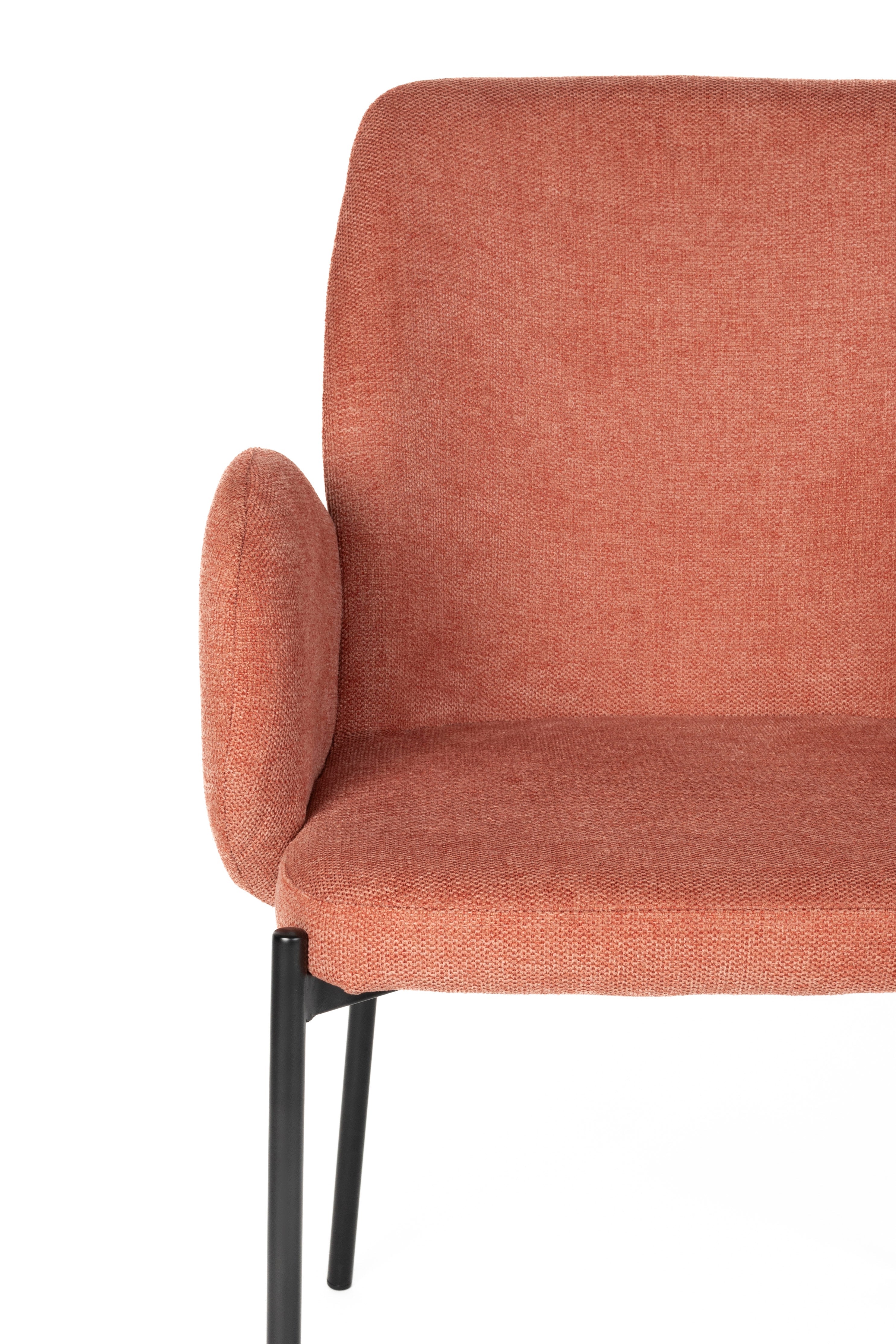 Chair with armrests, i.e. pink