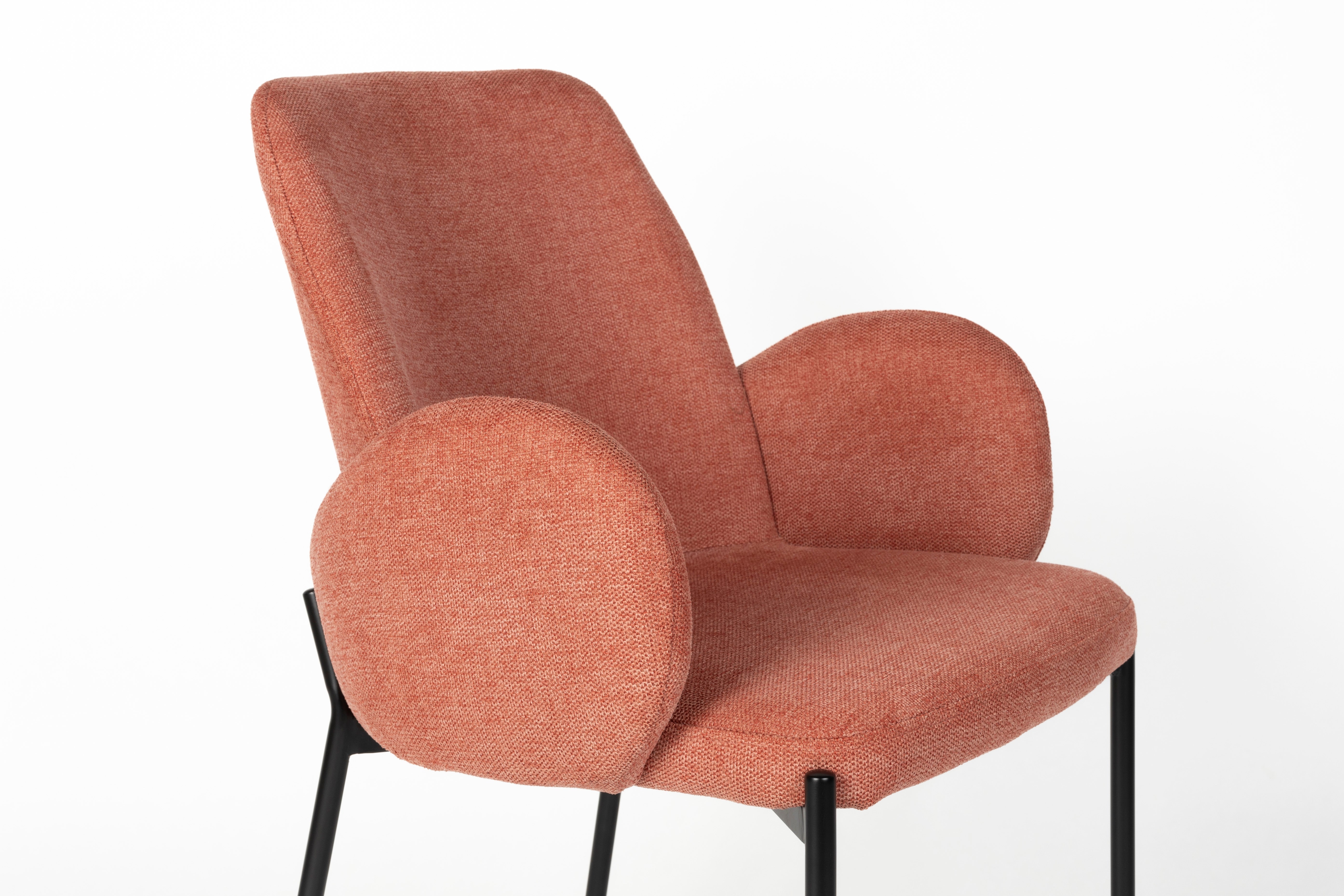 Chair with armrests, i.e. pink