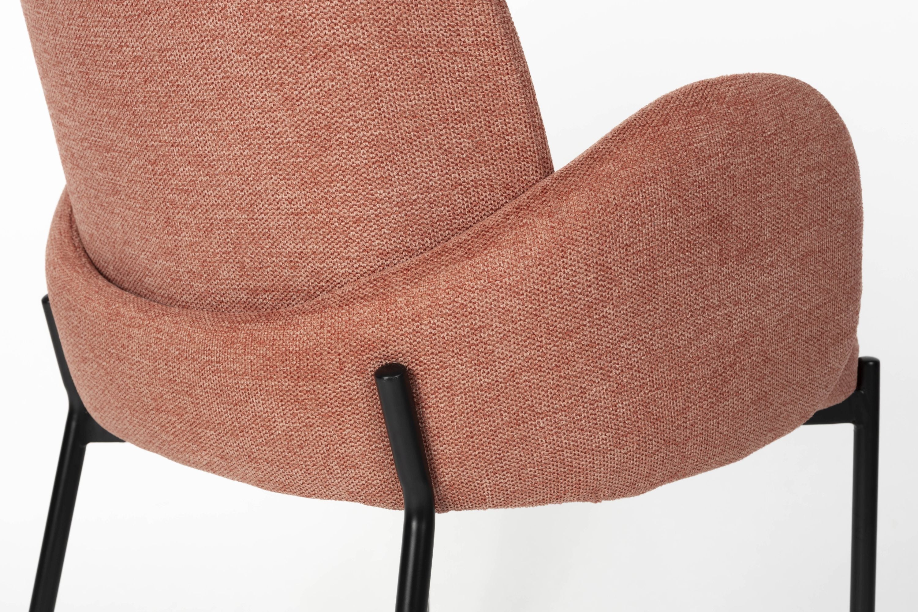 Chair with armrests, i.e. pink