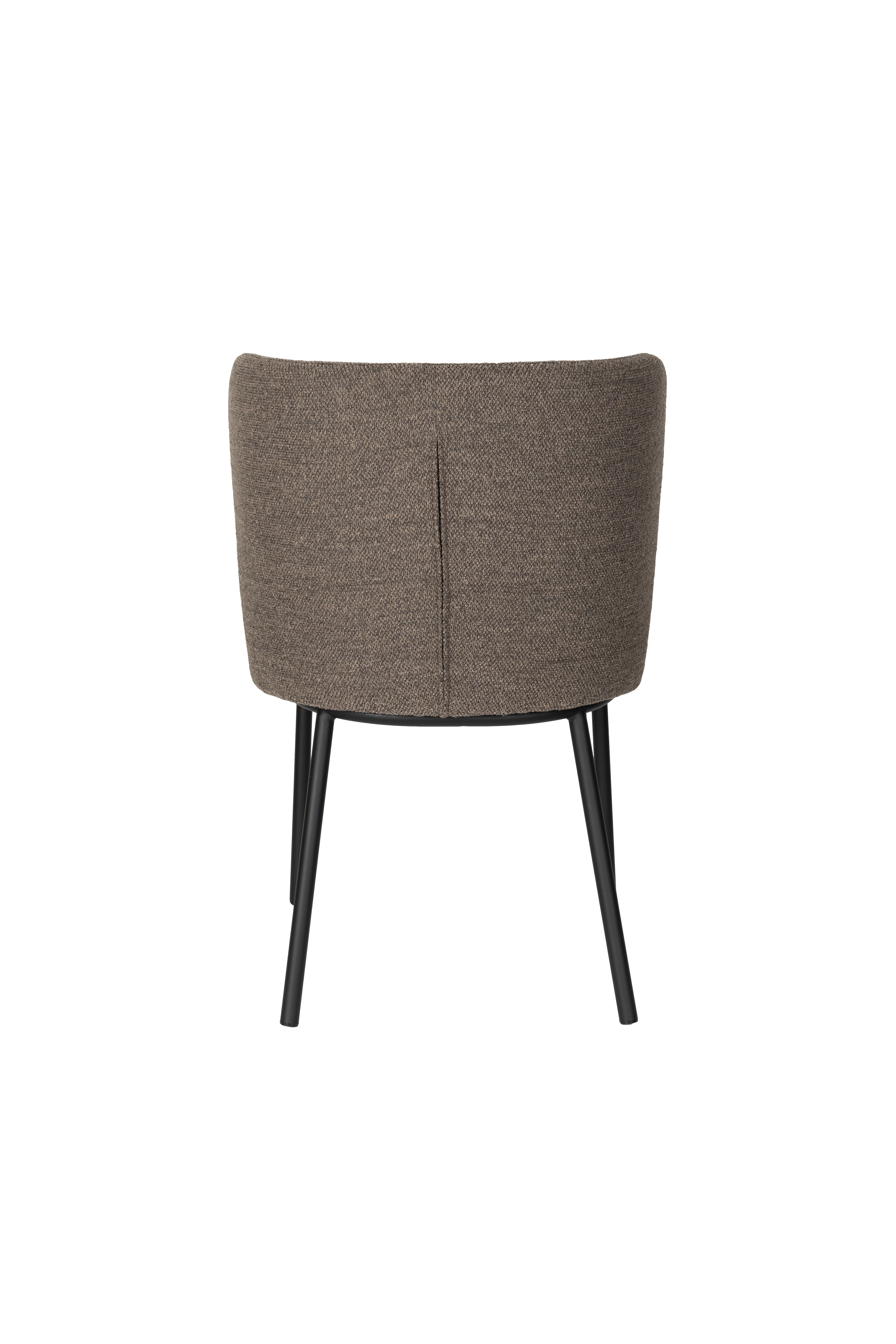 Brown guus chair with a black base