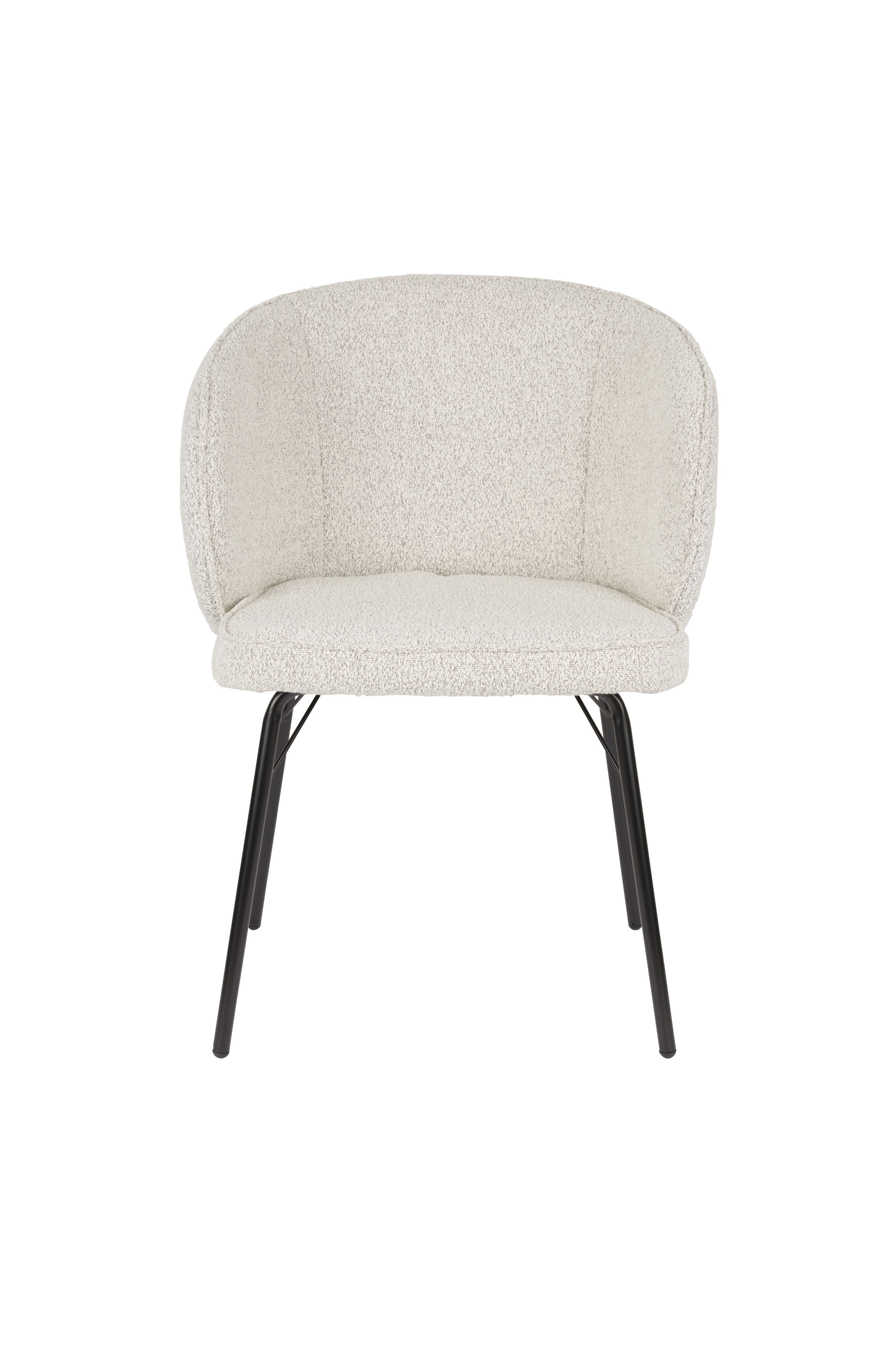 Joa beige chair with a black base