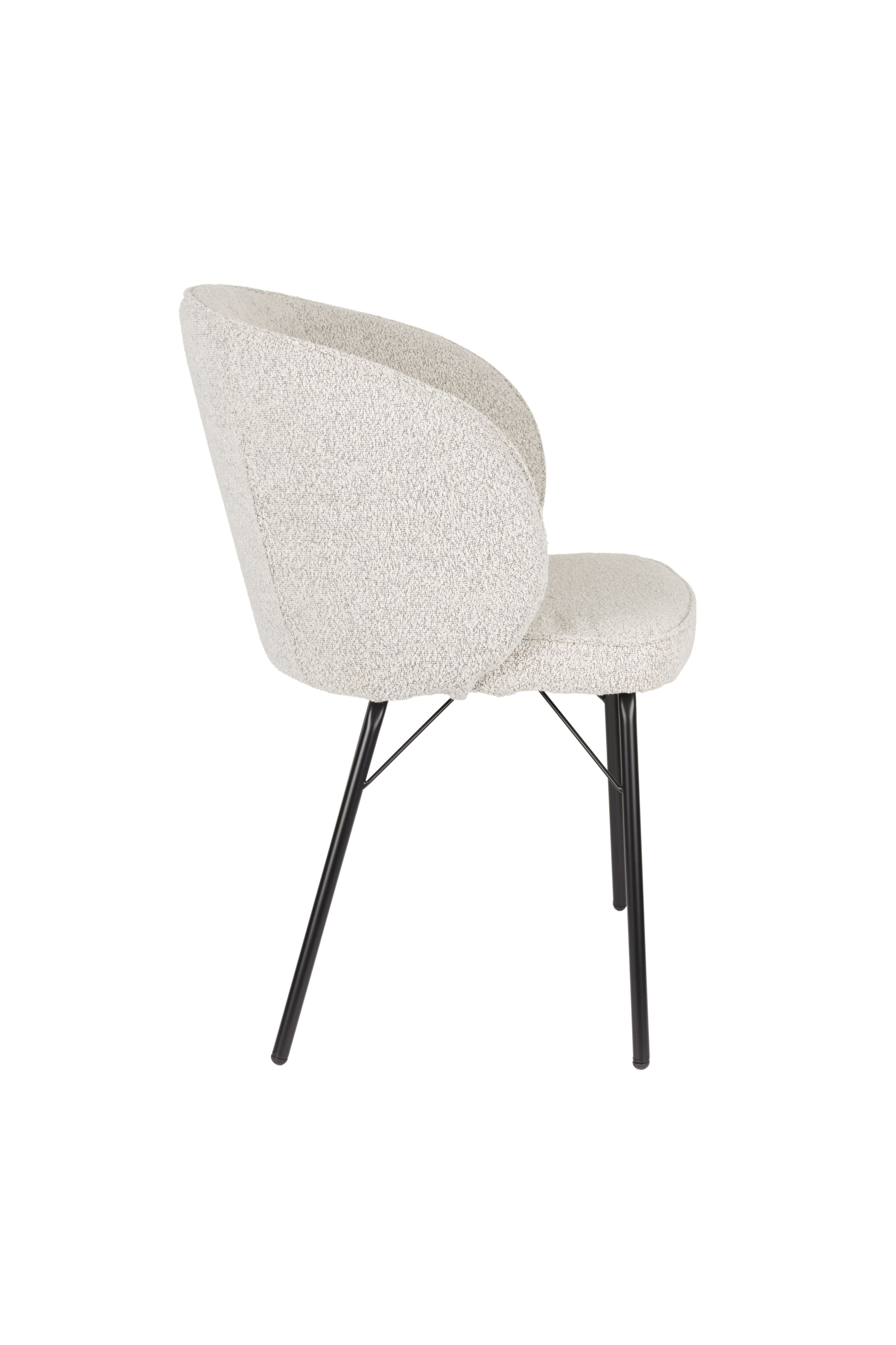 Joa beige chair with a black base