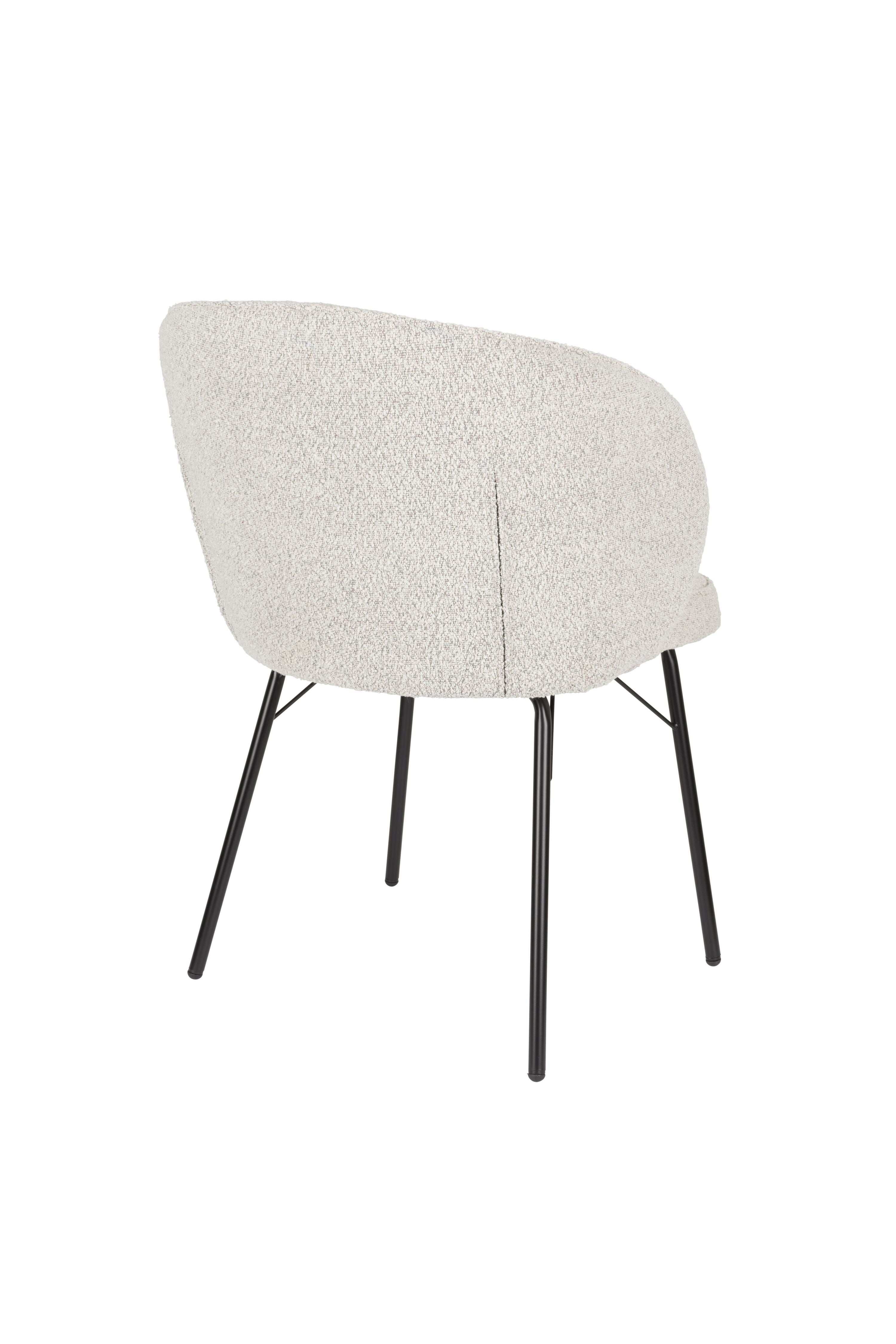 Joa beige chair with a black base