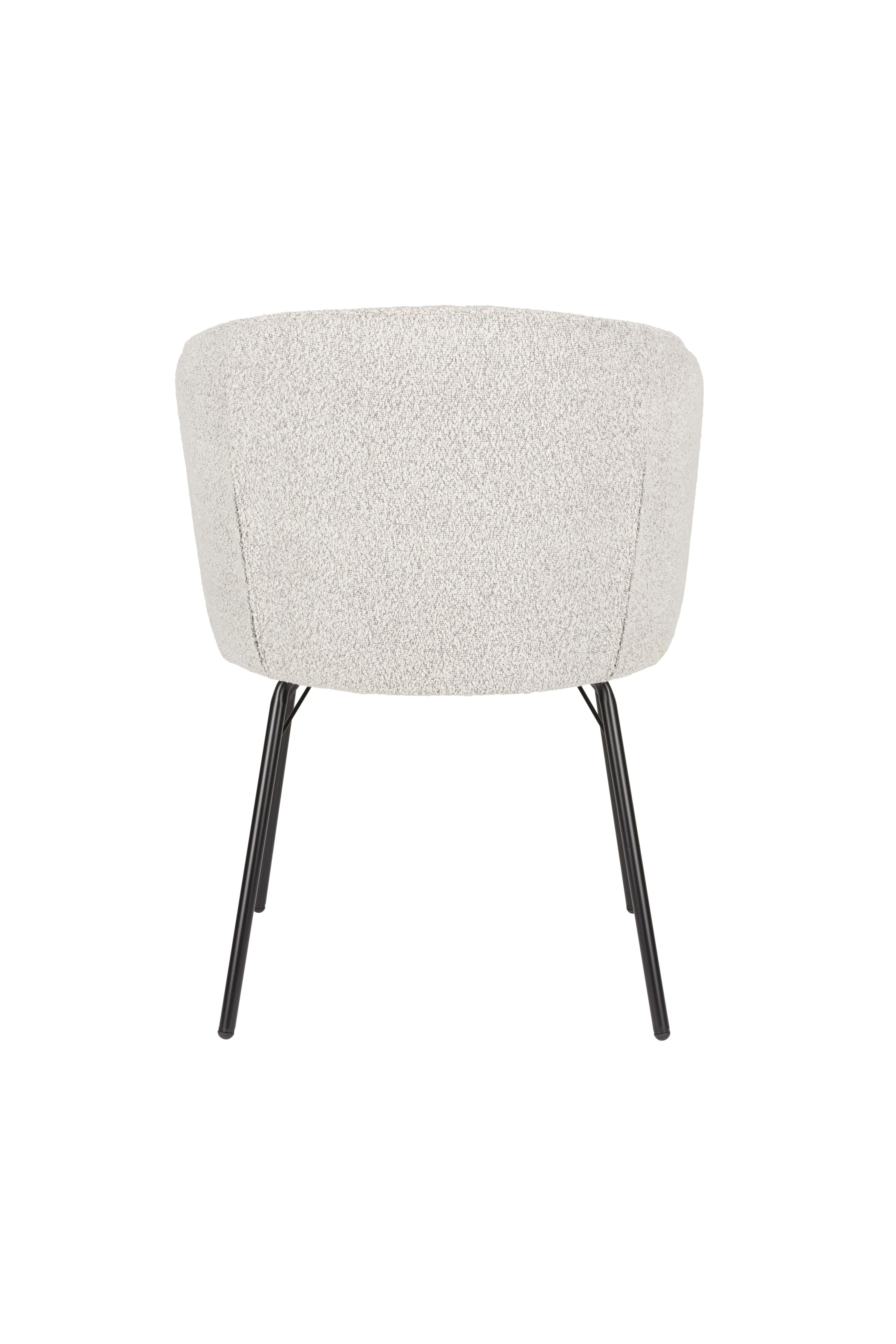 Joa beige chair with a black base