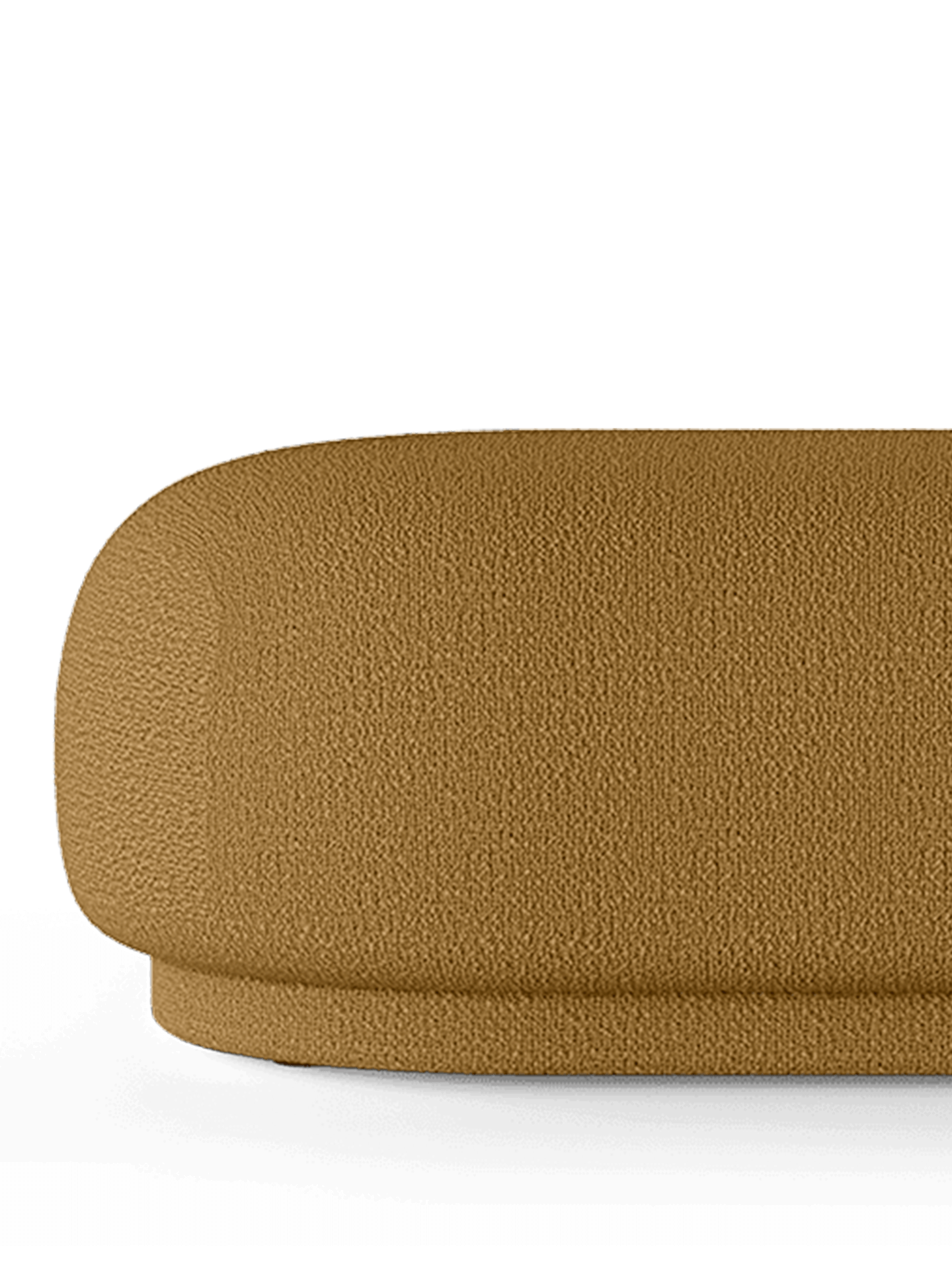 Rico wool boucle caramel ottoman