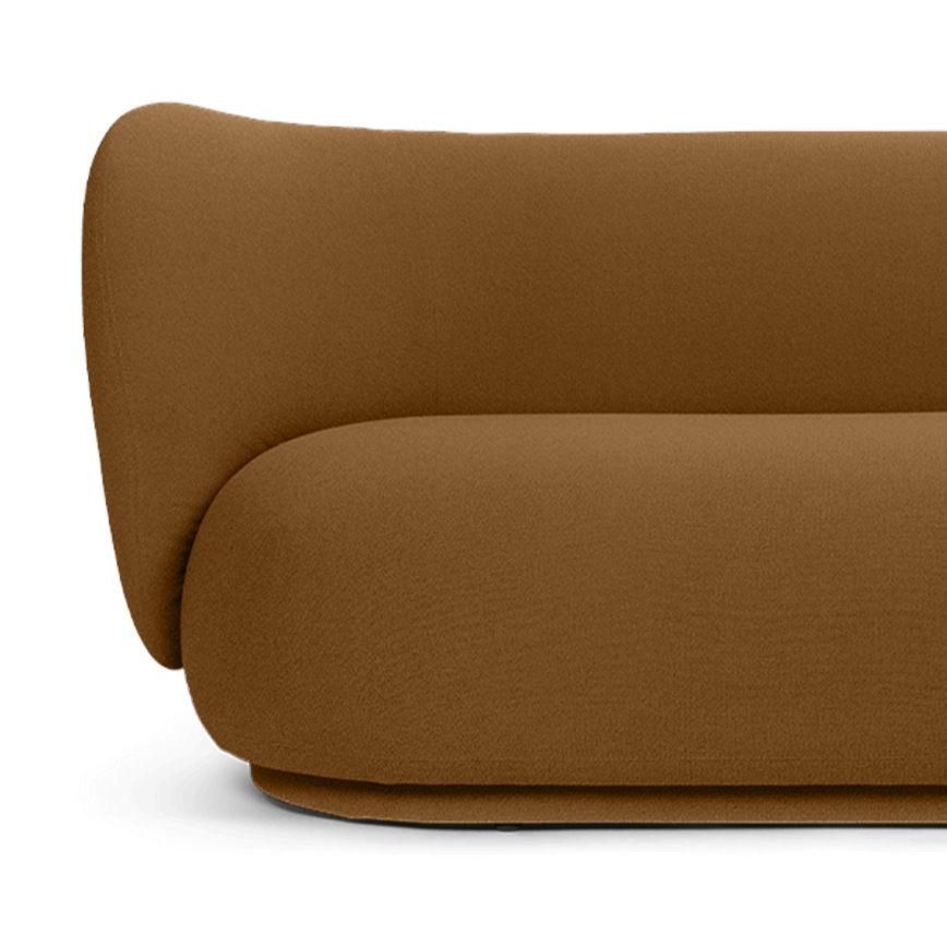 2-seater sofa rico grain caramel