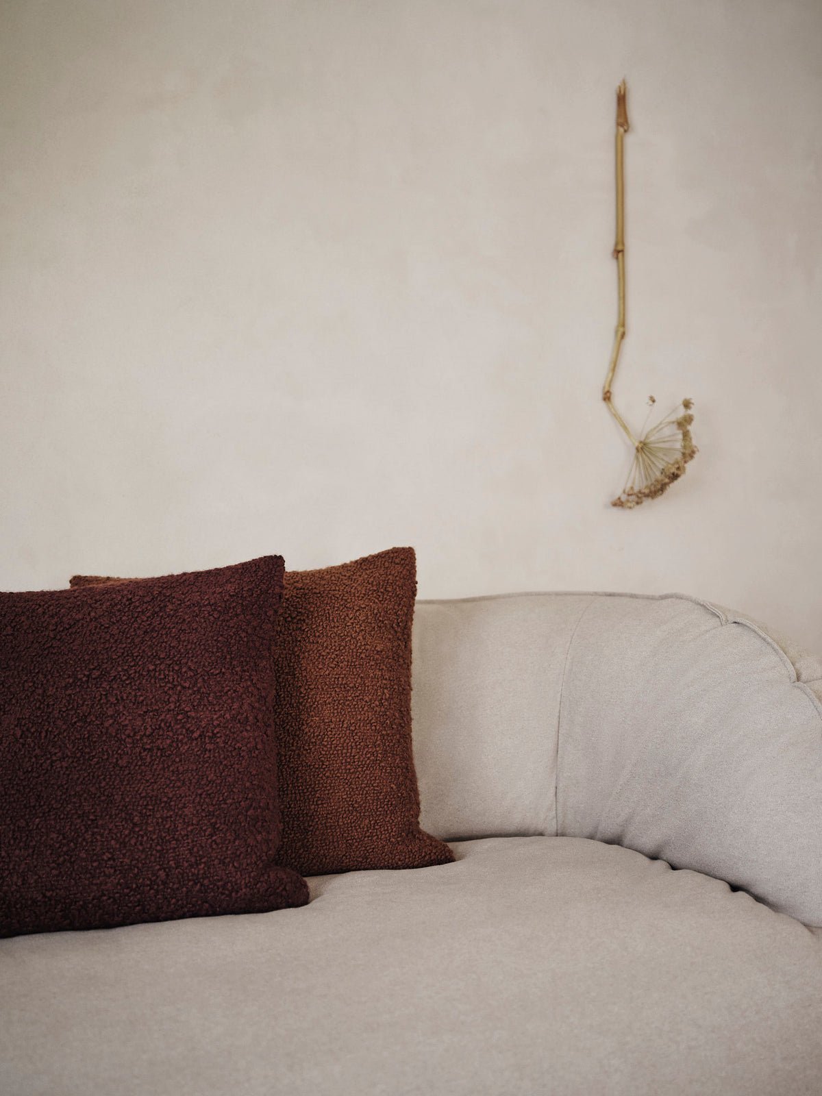 MOOR Cushion Brown Bouclé