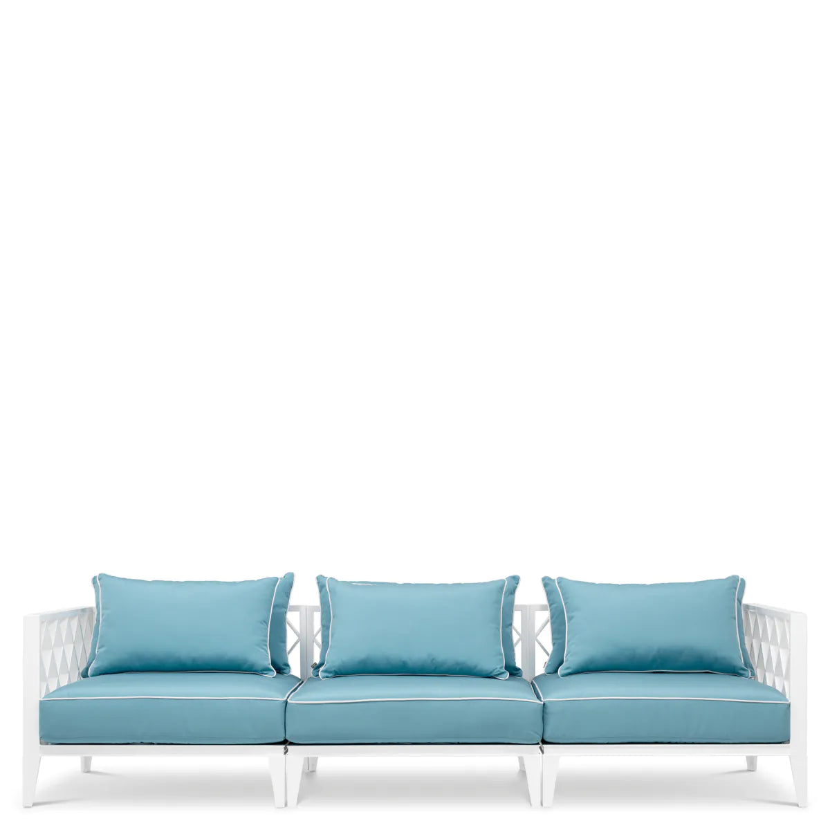 Sofa 3-sitzige Außen OCEAN CLUB weiß mit blau