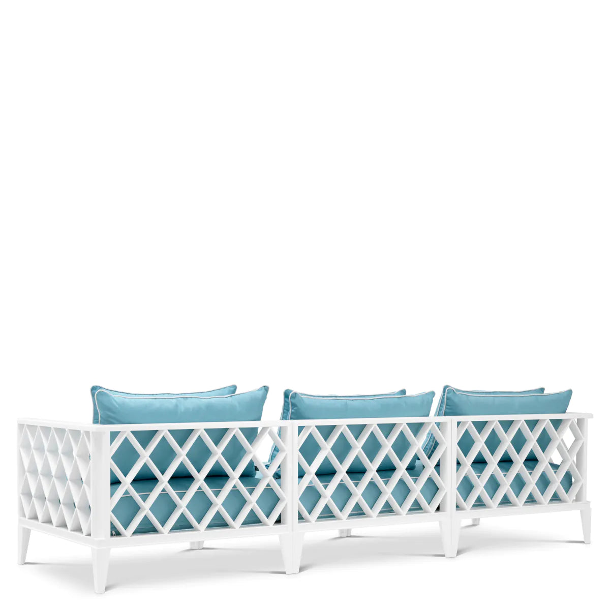 Sofa 3-sitzige Außen OCEAN CLUB weiß mit blau