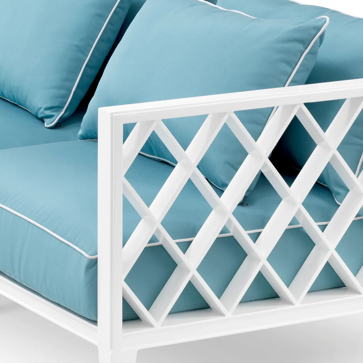 Sofa 3-sitzige Außen OCEAN CLUB weiß mit blau