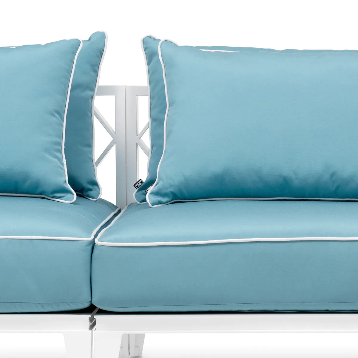 Sofa 3-sitzige Außen OCEAN CLUB weiß mit blau