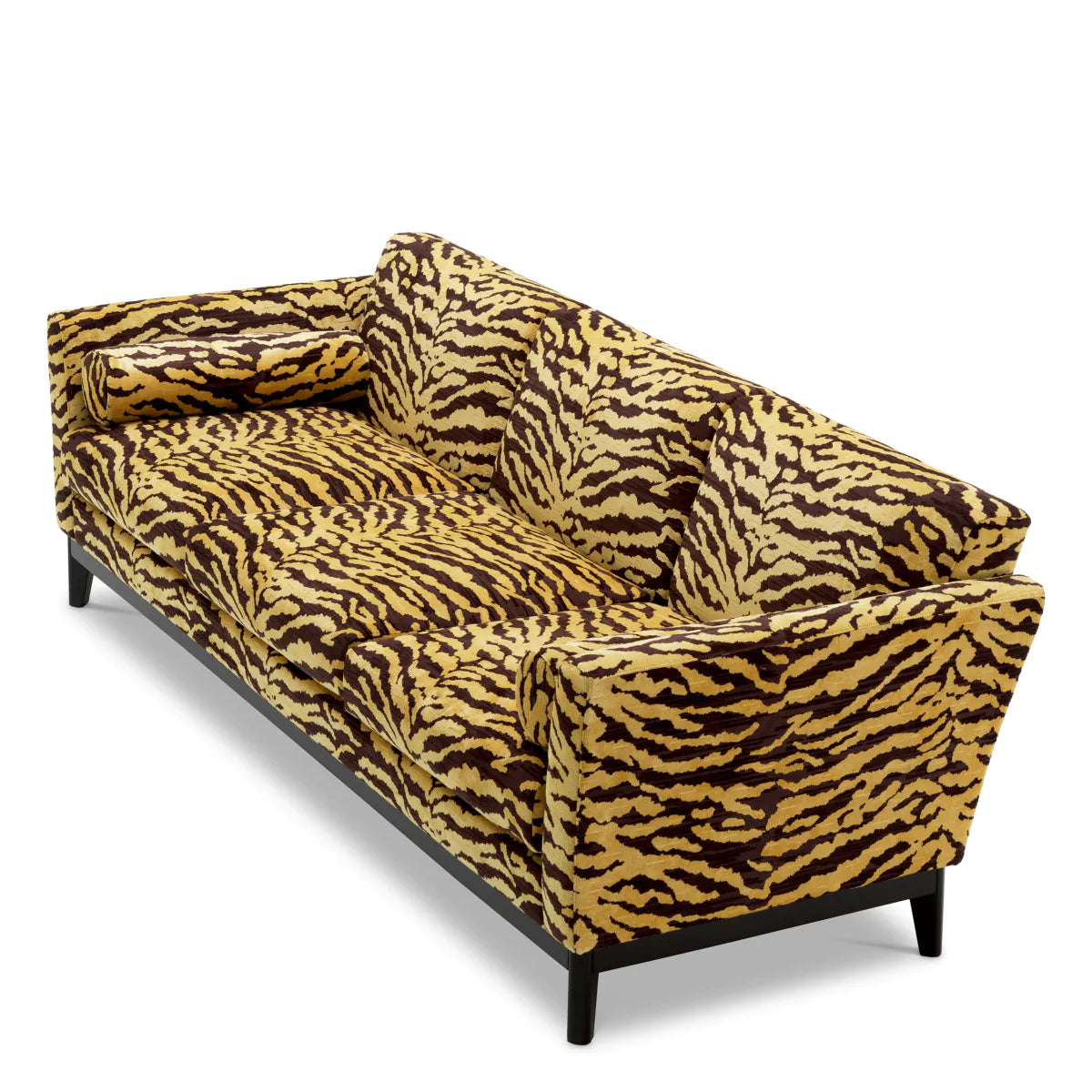 Flux gold-brown print sofa