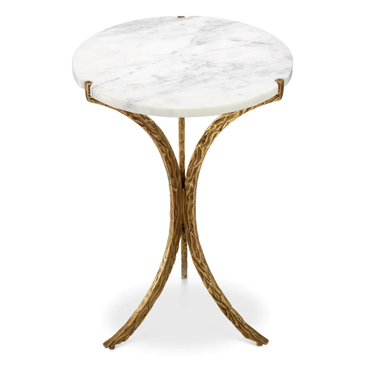 Side table Emmeline Marble top with ancient golden base [Ola] [Amelia SPR]