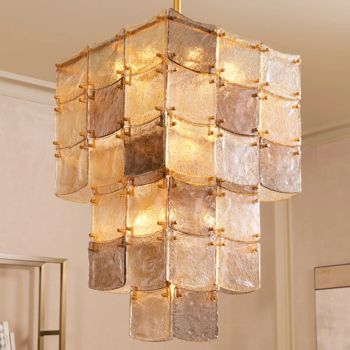 Laurent smoky glass chandelier